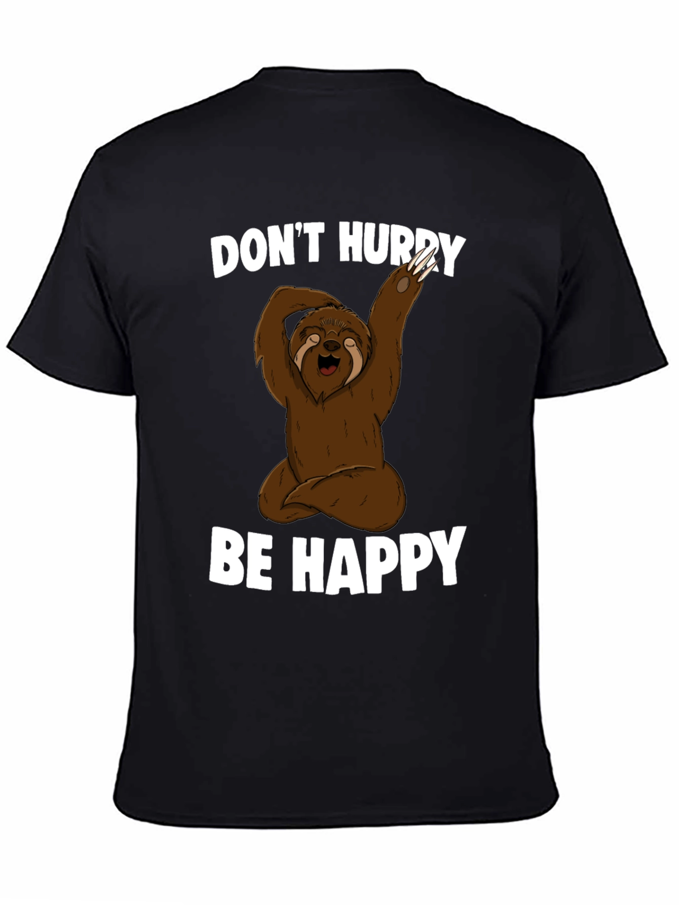 Sloth Yoga T-Shirt - Dont Hurry Be Happy