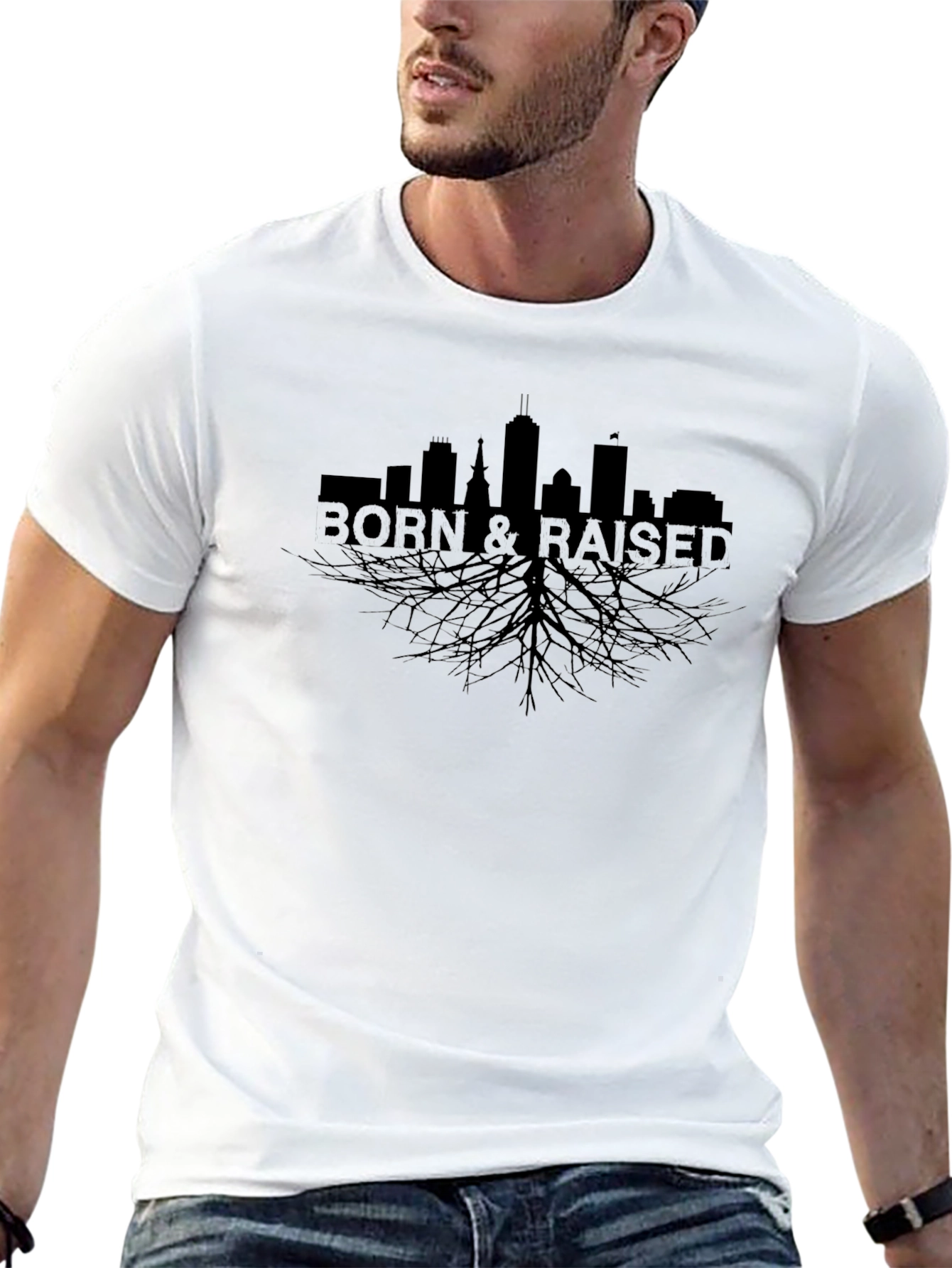 Born & Raised City Skyline T-Shirt