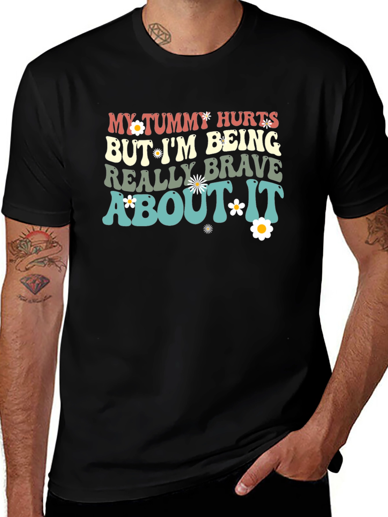 Tummy Hurts Funny Graphic Tee