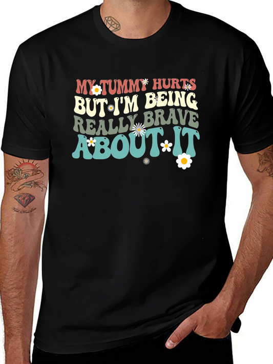 Tummy Hurts Funny Graphic Tee