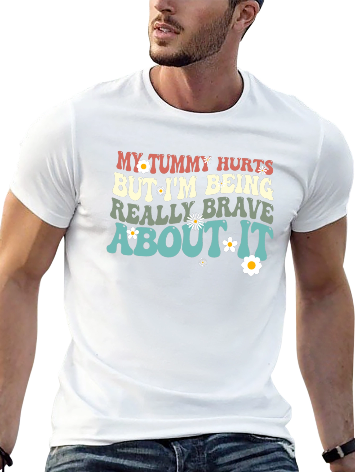 Tummy Hurts Funny Graphic Tee