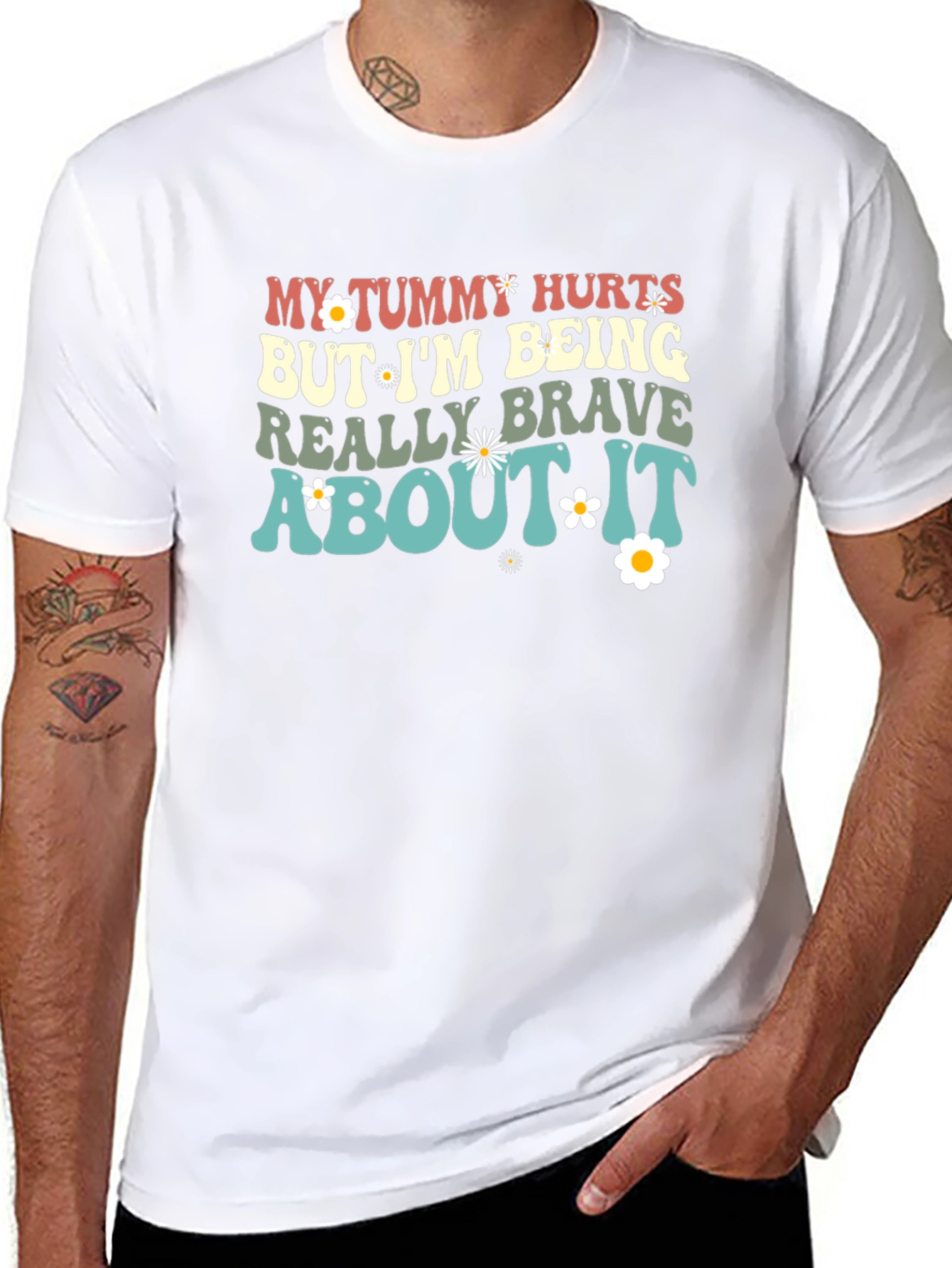 Tummy Hurts Funny Graphic Tee