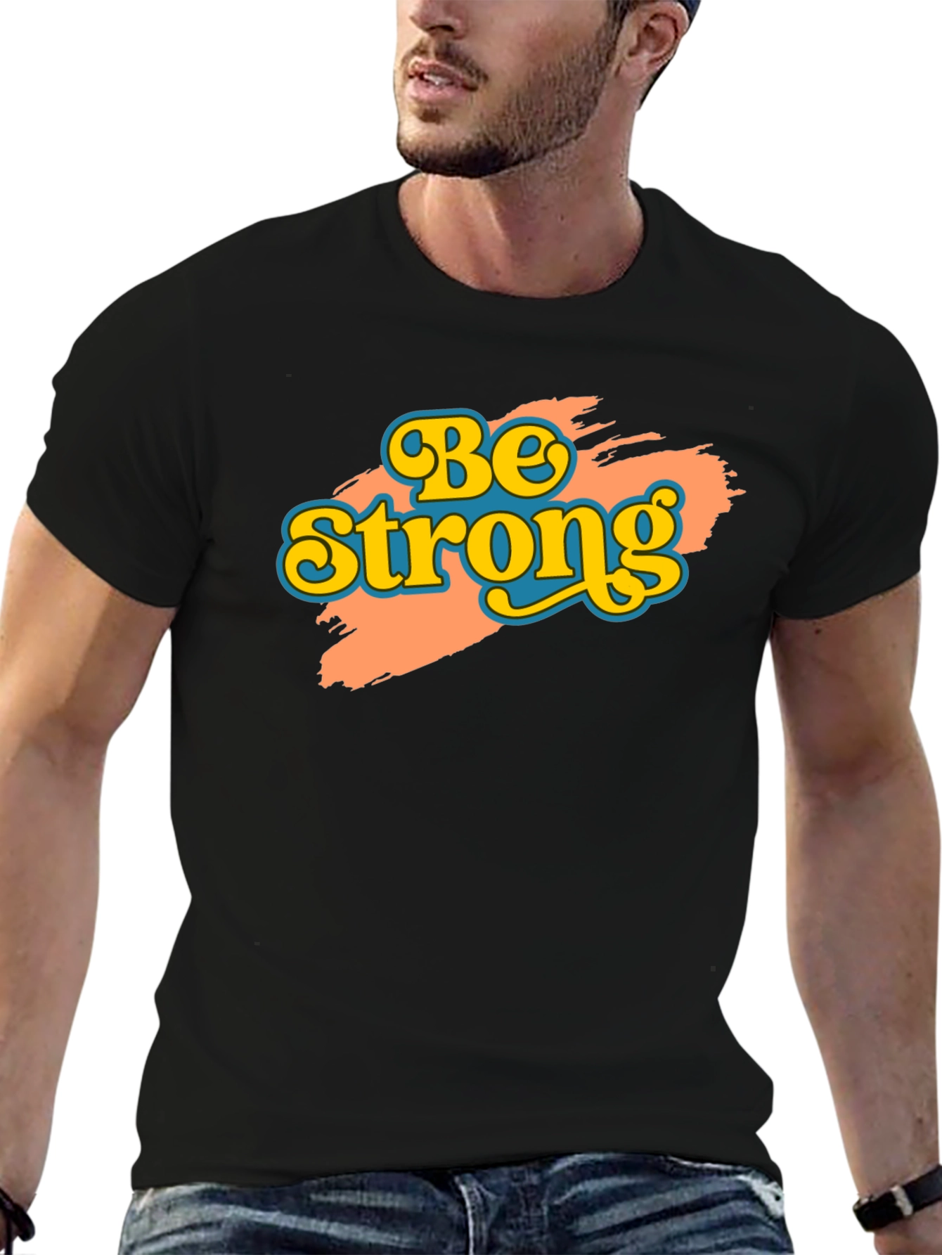 Be Strong Graphic Tee - Retro Style
