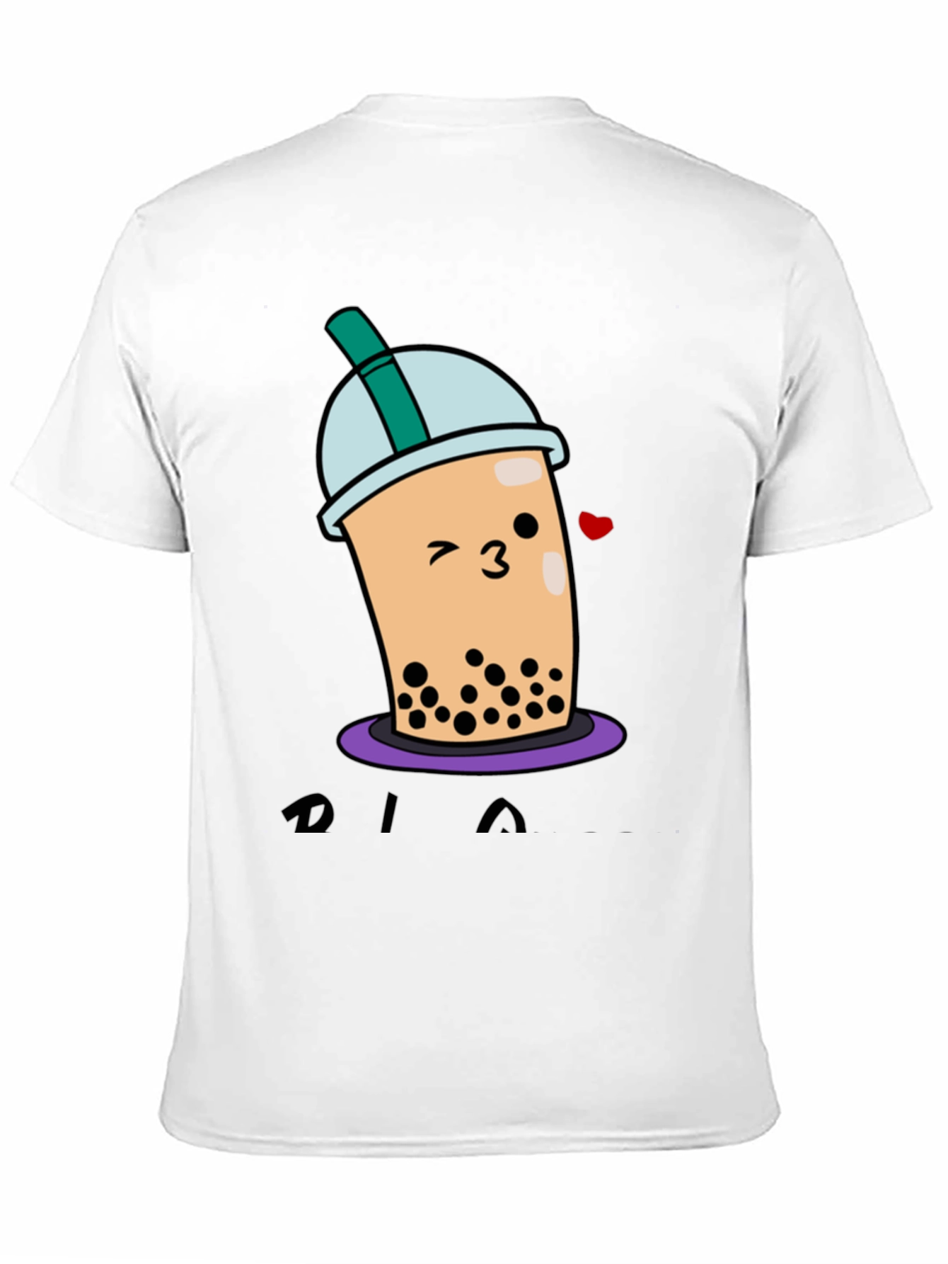Cute Bubble Tea Graphic T-Shirt - Unisex Black Tee