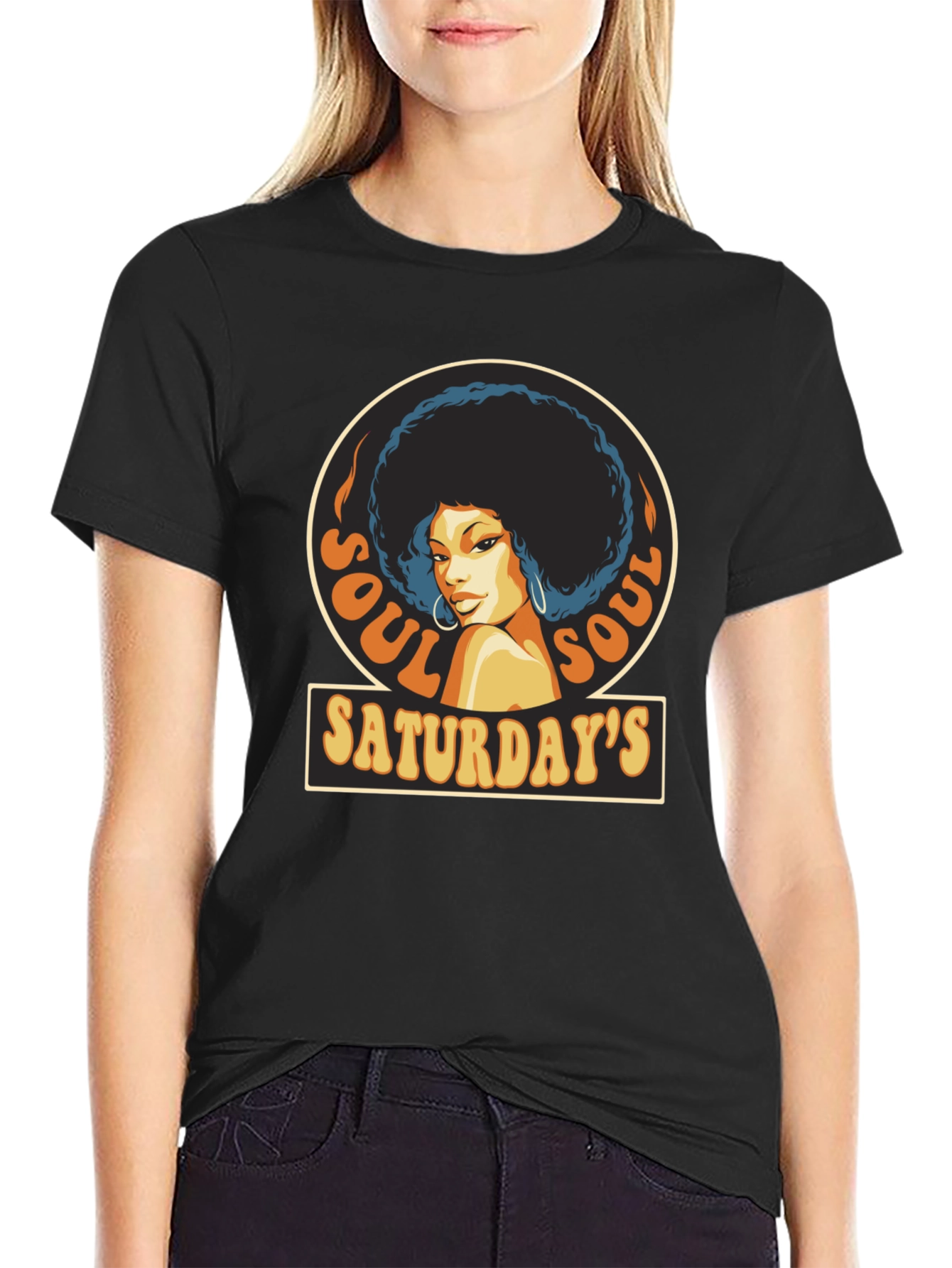 Soul Saturdays T-Shirt - Retro Afro Design