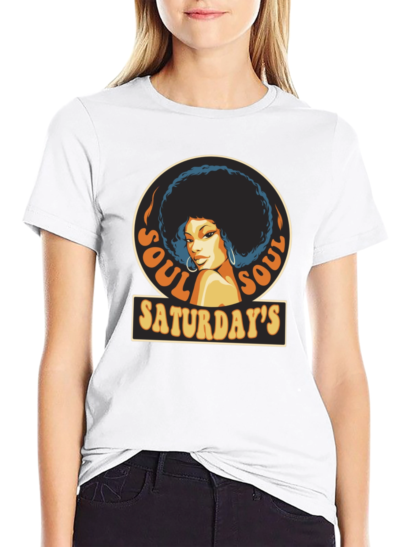 Soul Saturdays T-Shirt - Retro Afro Design