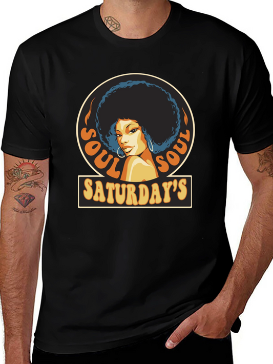 Soul Saturdays T-Shirt - Retro Afro Design