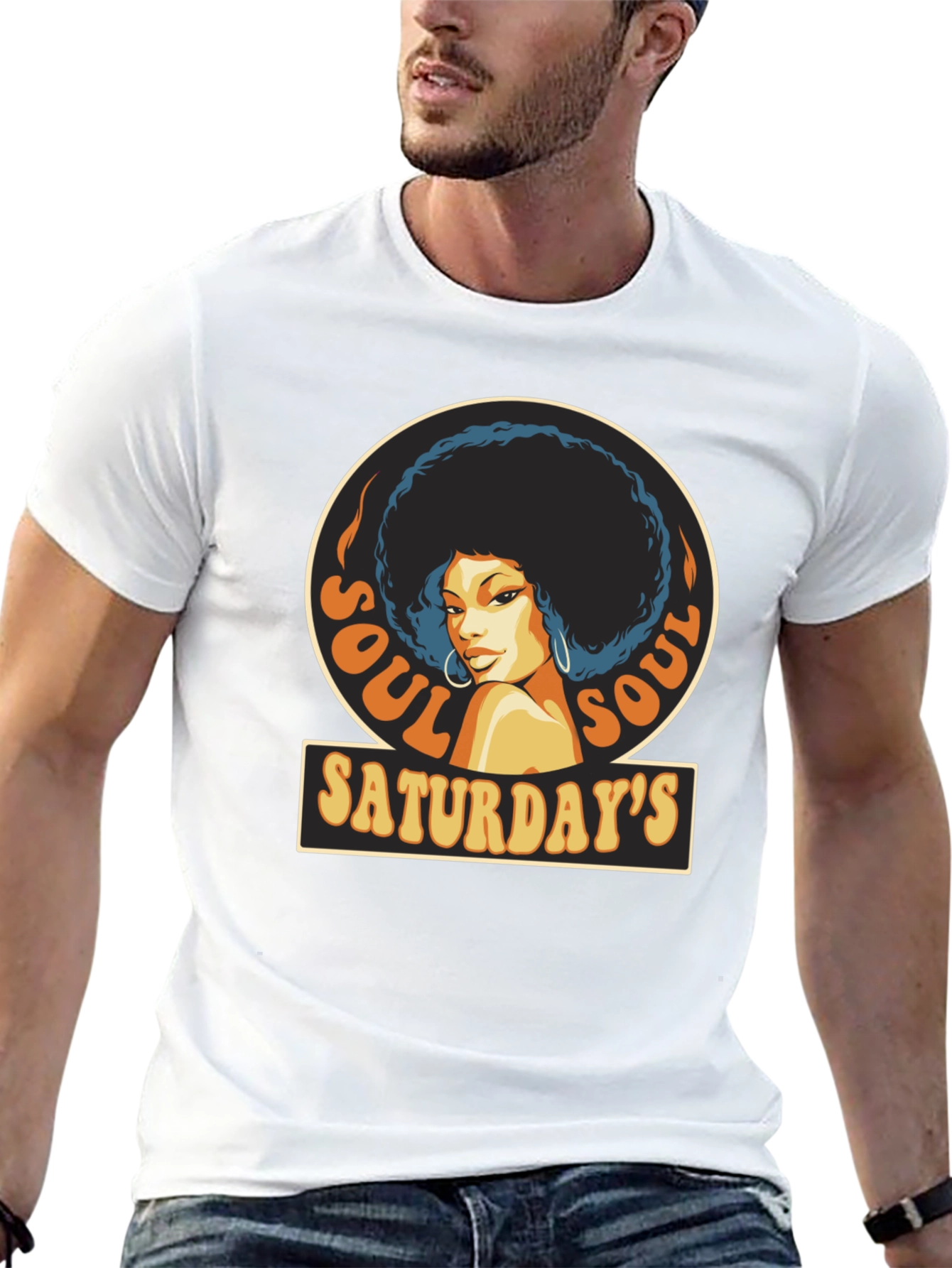 Soul Saturdays T-Shirt - Retro Afro Design