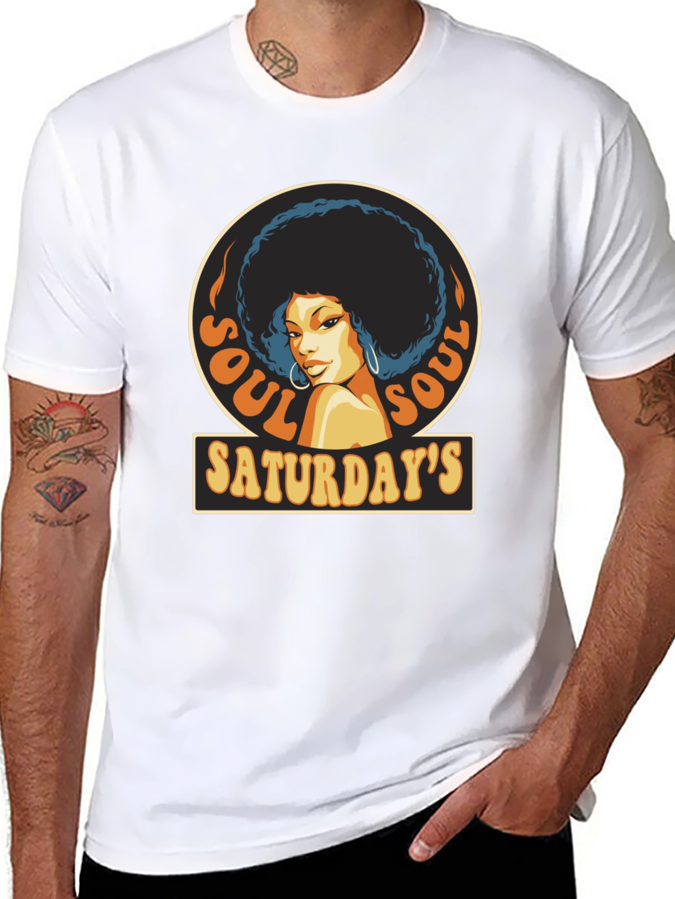 Soul Saturdays T-Shirt - Retro Afro Design