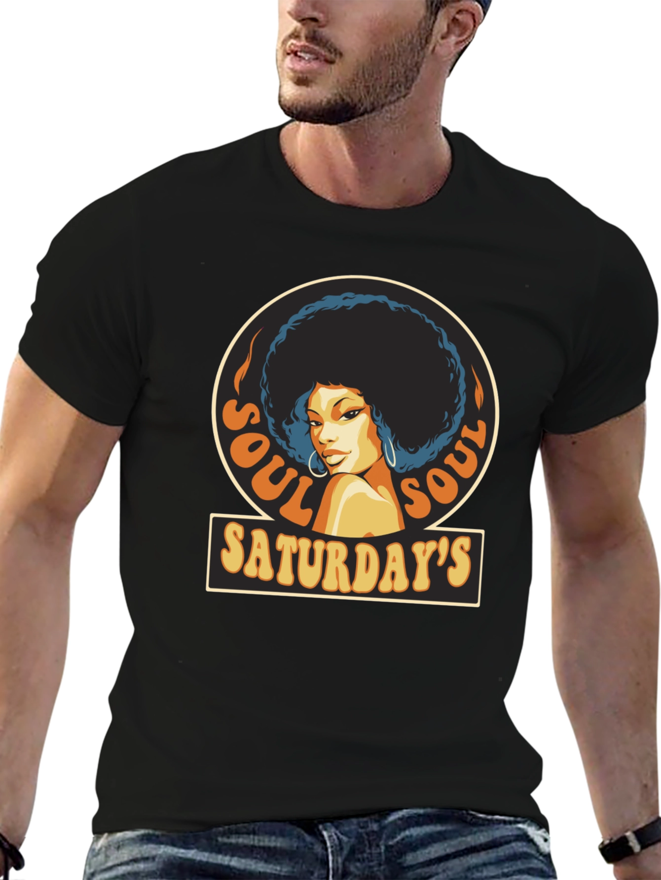 Soul Saturdays T-Shirt - Retro Afro Design