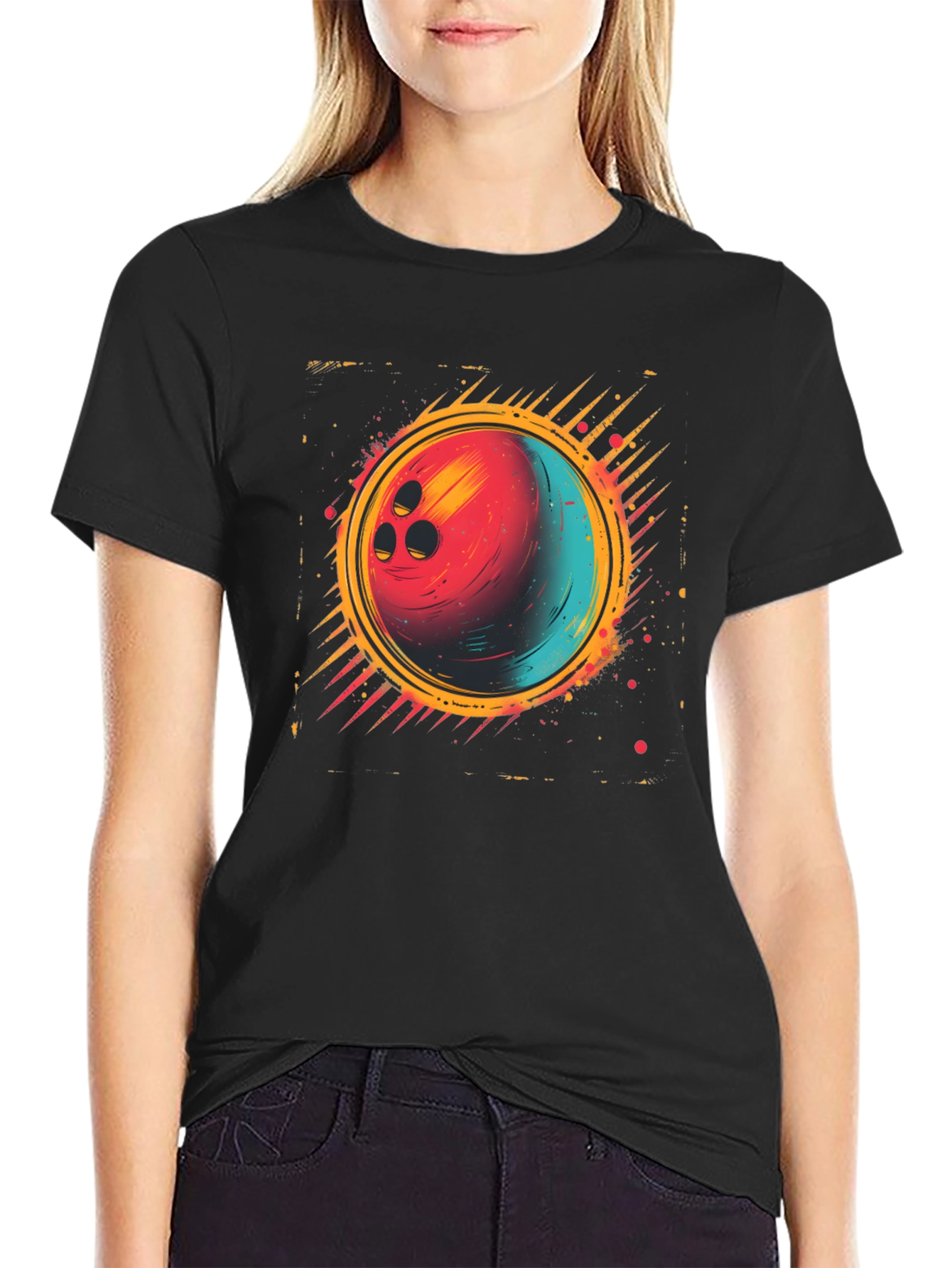 Retro Bowling Ball Graphic Tee