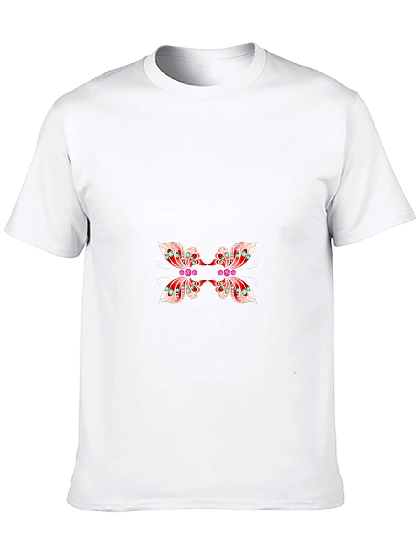 Stylish Black Tee with Butterfly Design