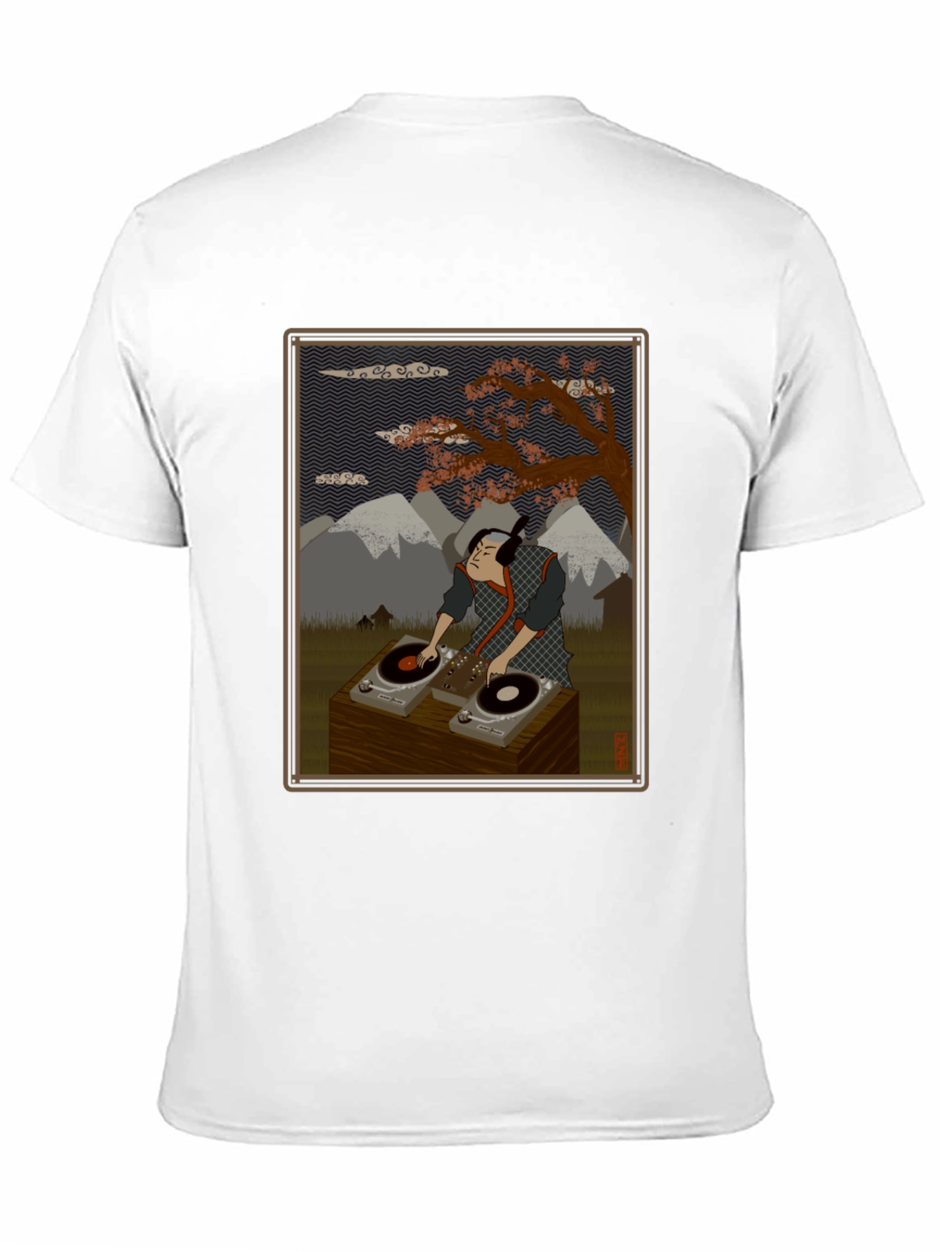 Ukiyo-e DJ Black T-Shirt