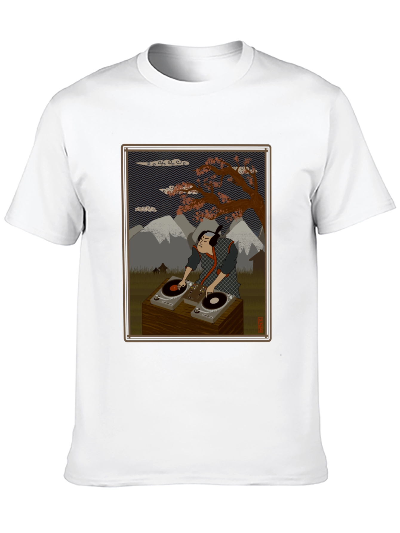 Ukiyo-e DJ Black T-Shirt
