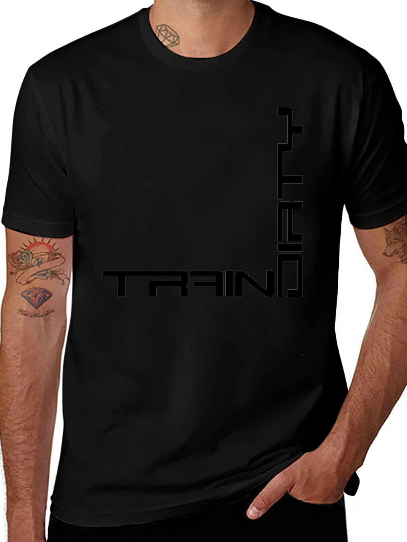 Train Dirty Black Graphic T-Shirt