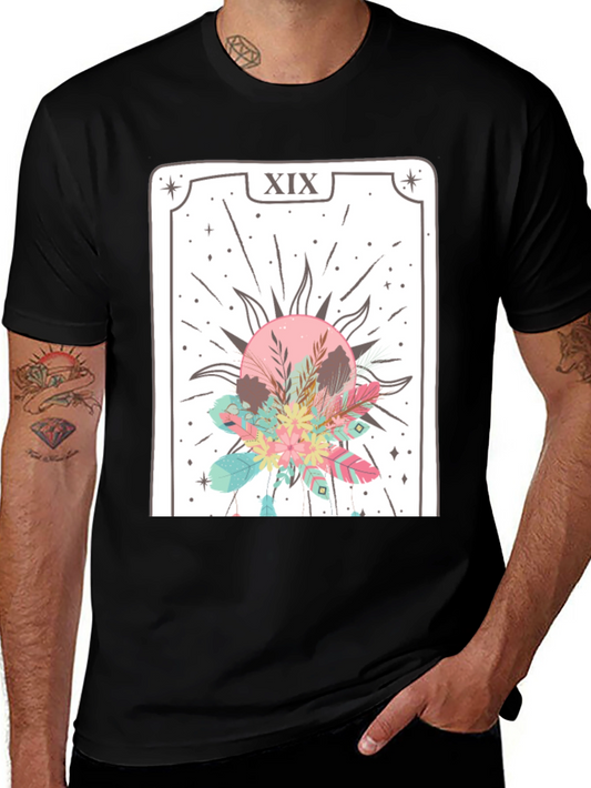 Tarot Card Graphic Tee - Unisex Black T-Shirt