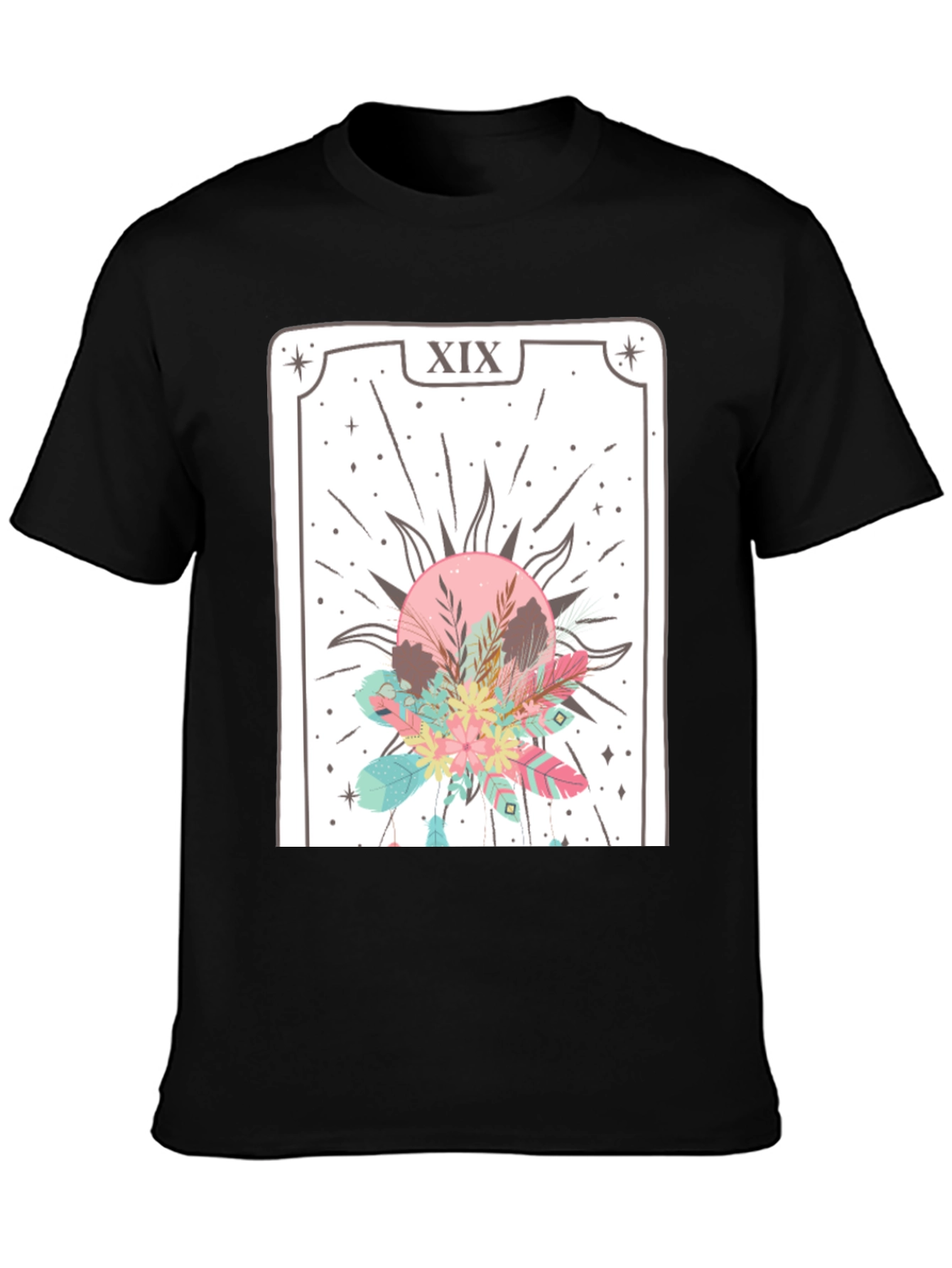 Tarot Card Graphic Tee - Unisex Black T-Shirt