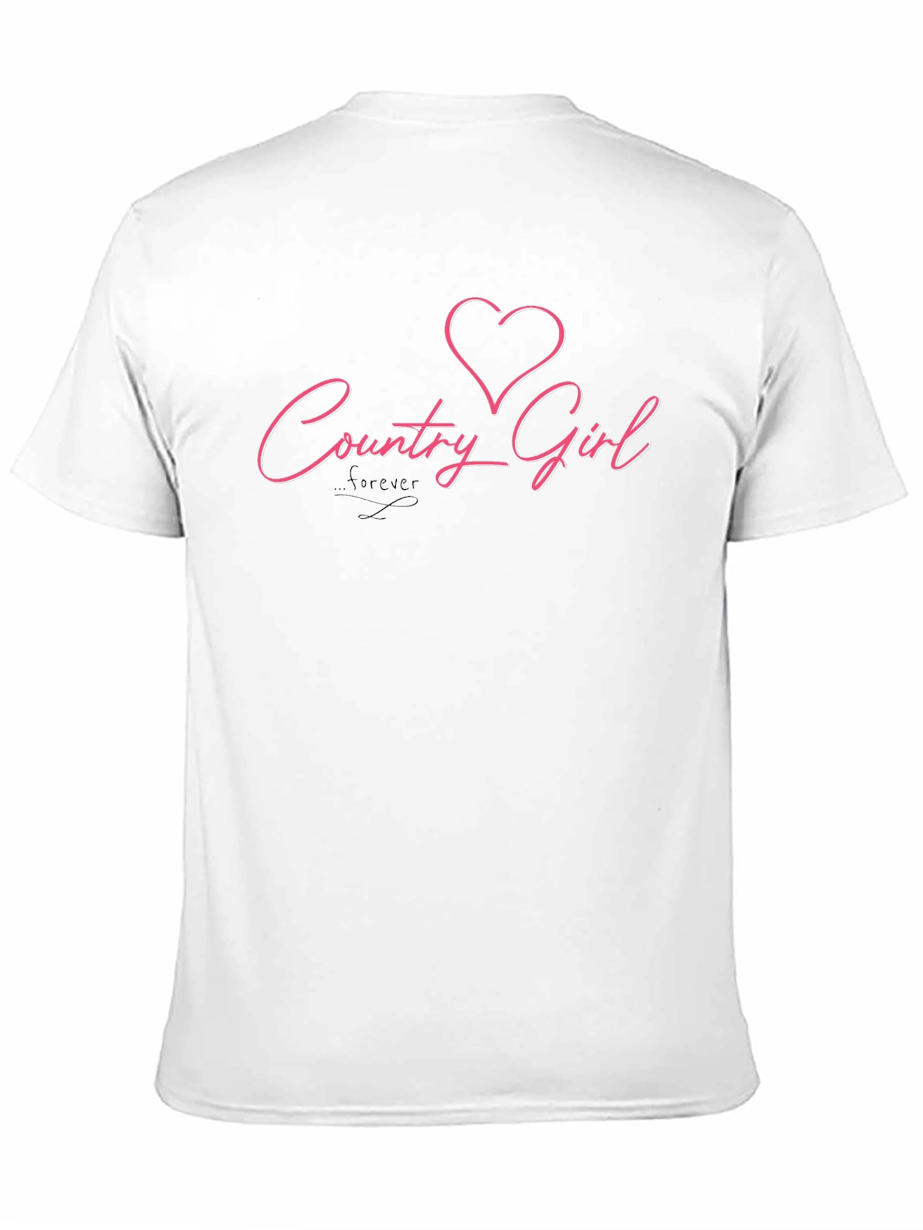 Country Girl Heart Graphic Black T-Shirt