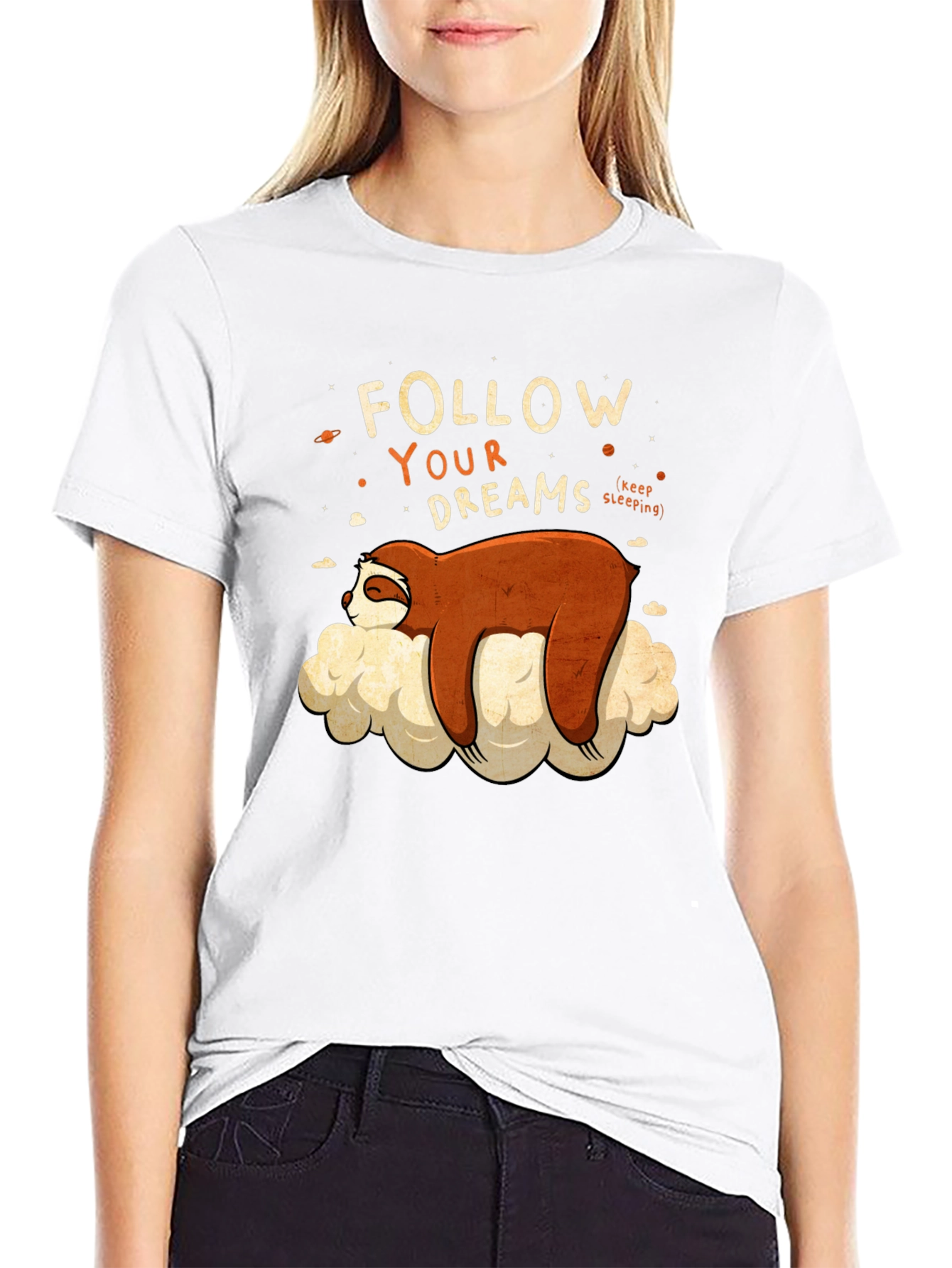Sloth Follow Your Dreams Graphic Tee