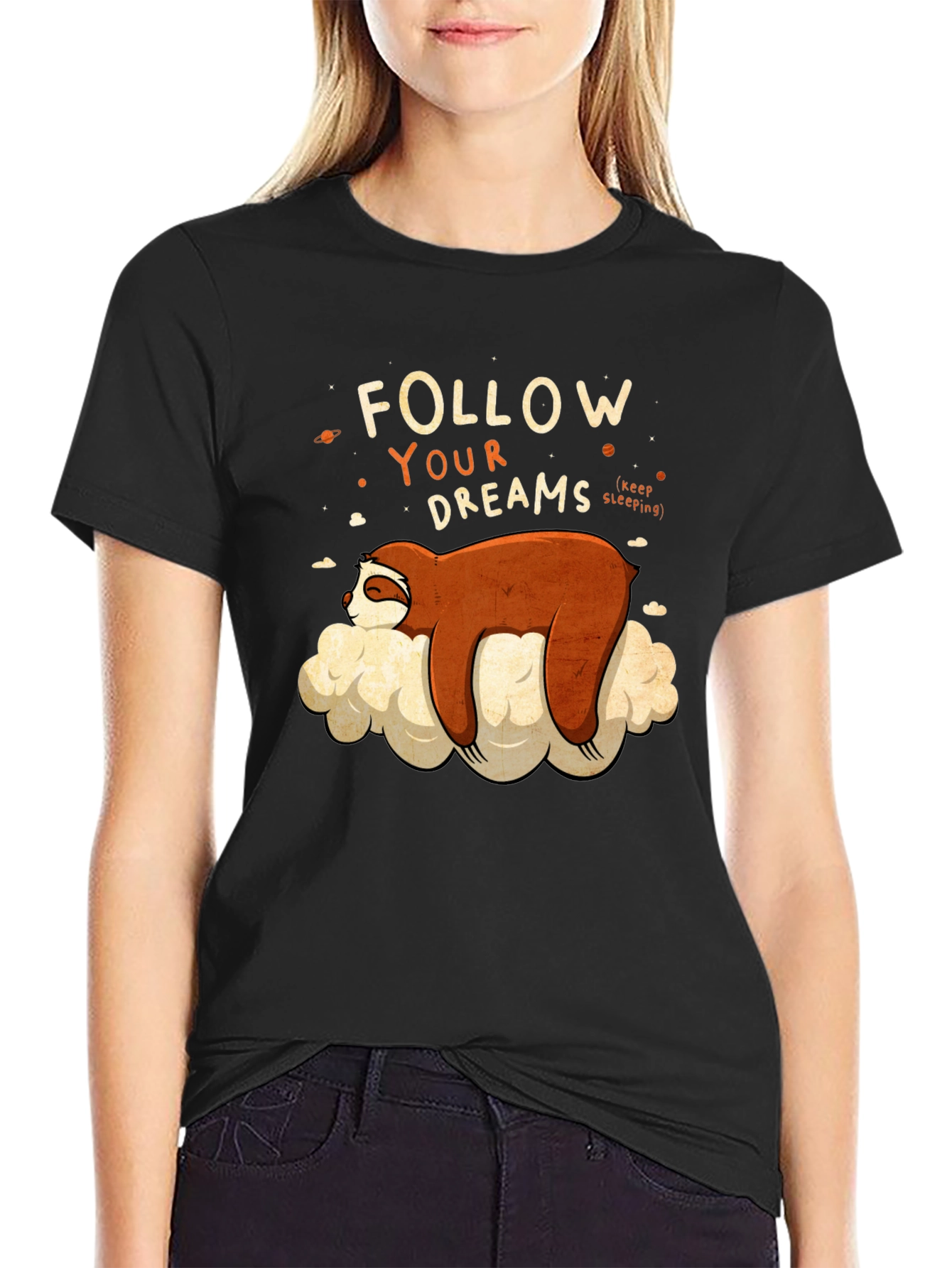 Sloth Follow Your Dreams Graphic Tee