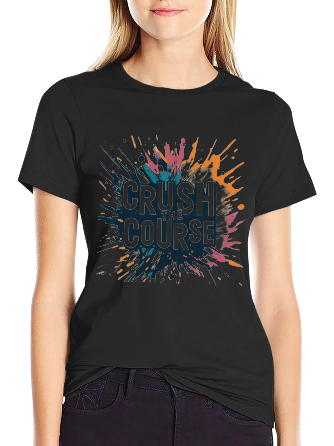 Crush the Course Graphic Tee - Black