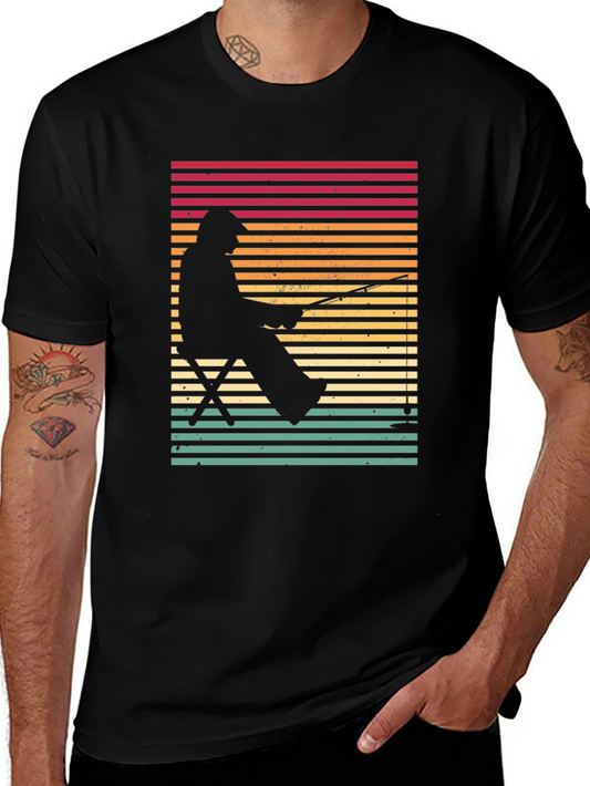 Vintage Angler T-Shirt - Retro Fishing Design