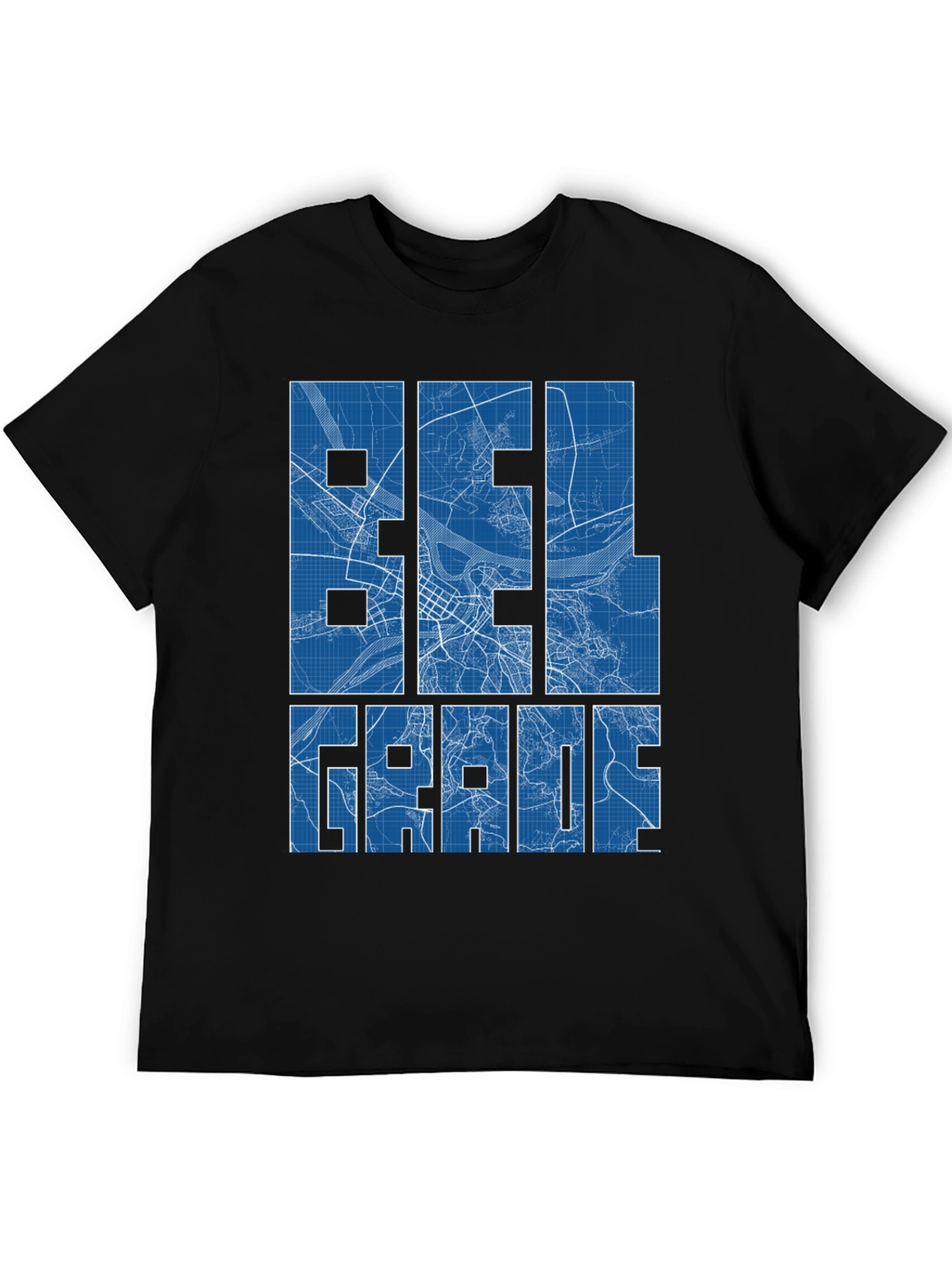 Belgrade Map T-Shirt - Urban Cityscape Design