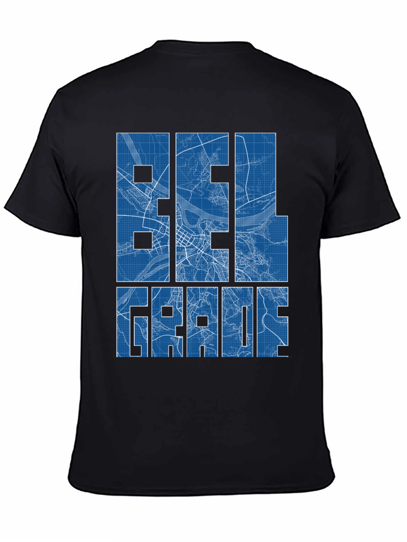Belgrade Map T-Shirt - Urban Cityscape Design
