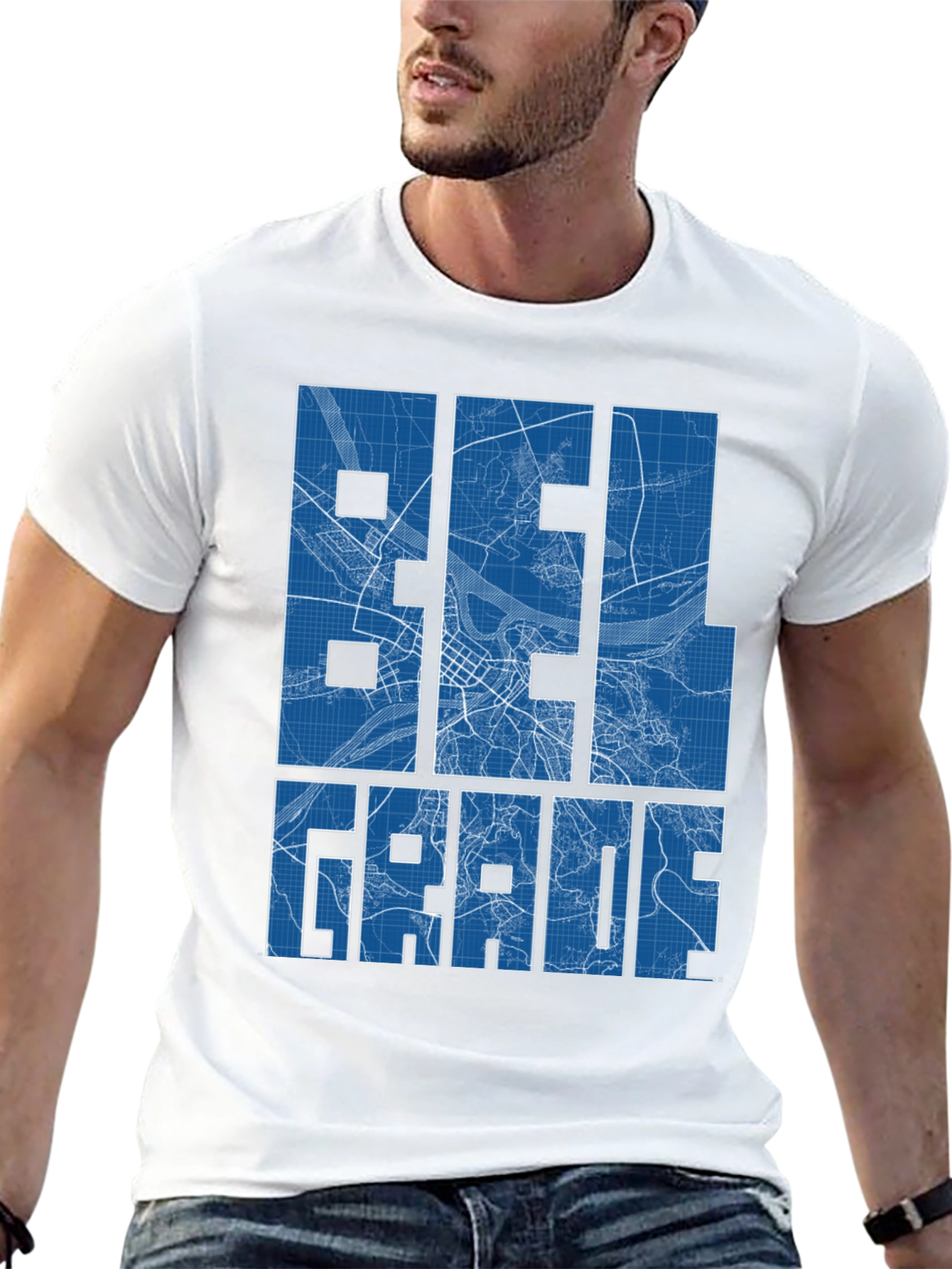 Belgrade Map T-Shirt - Urban Cityscape Design