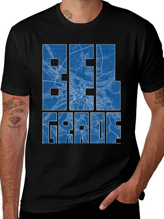Belgrade Map T-Shirt - Urban Cityscape Design