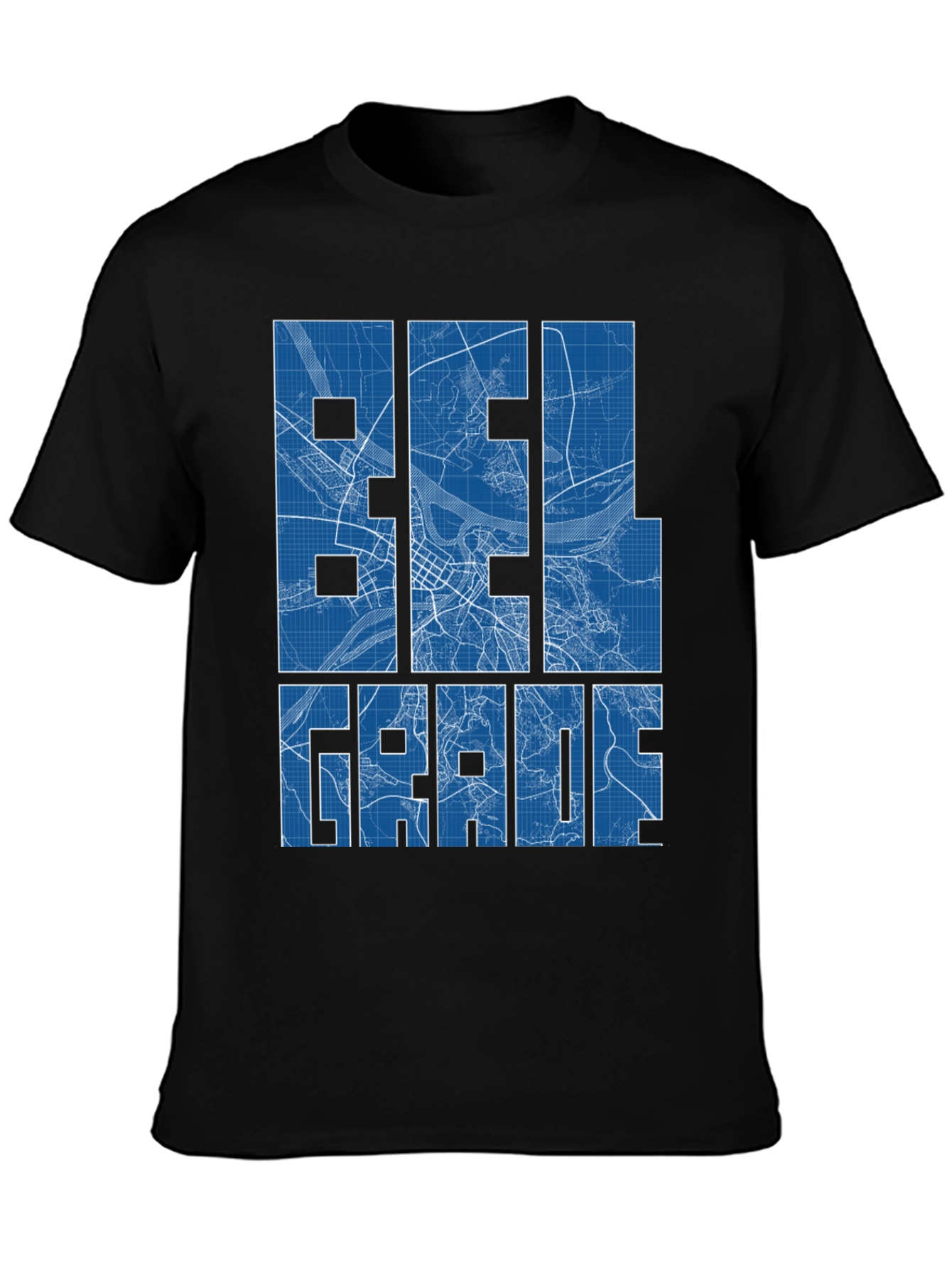 Belgrade Map T-Shirt - Urban Cityscape Design