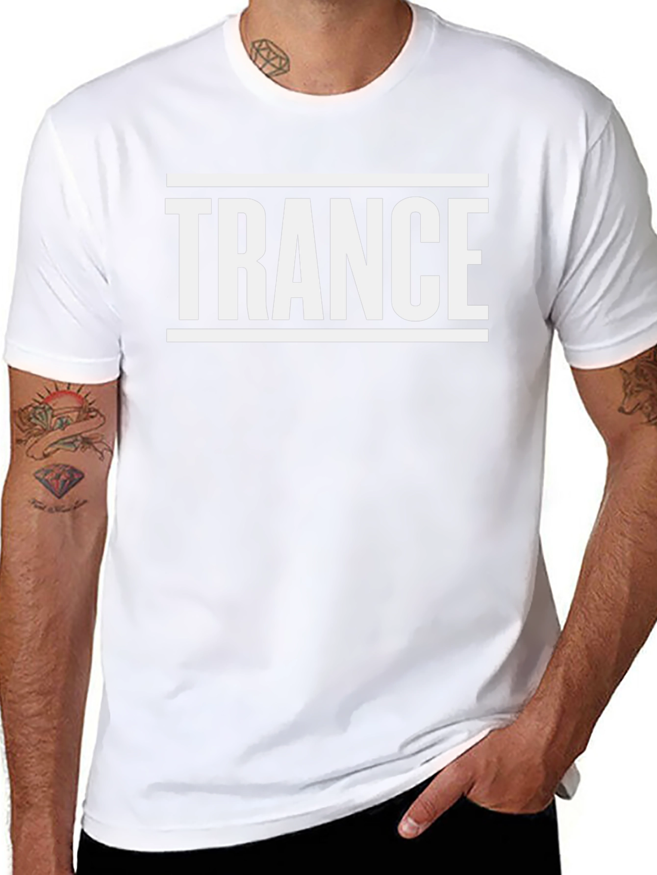 Trance Music Graphic Tee - Black Cotton Comfort