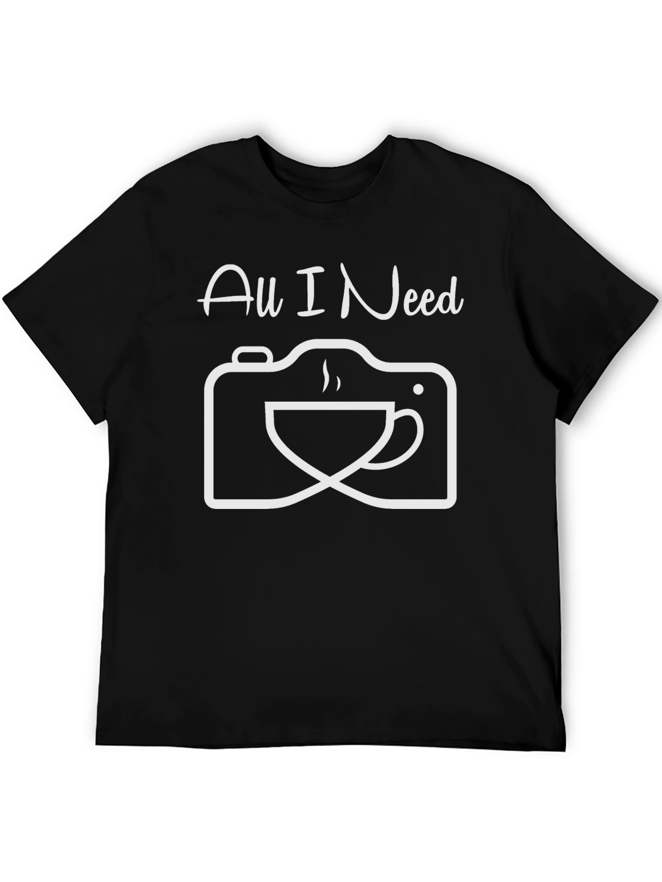 All I Need Camera & Coffee Graphic T-Shirt