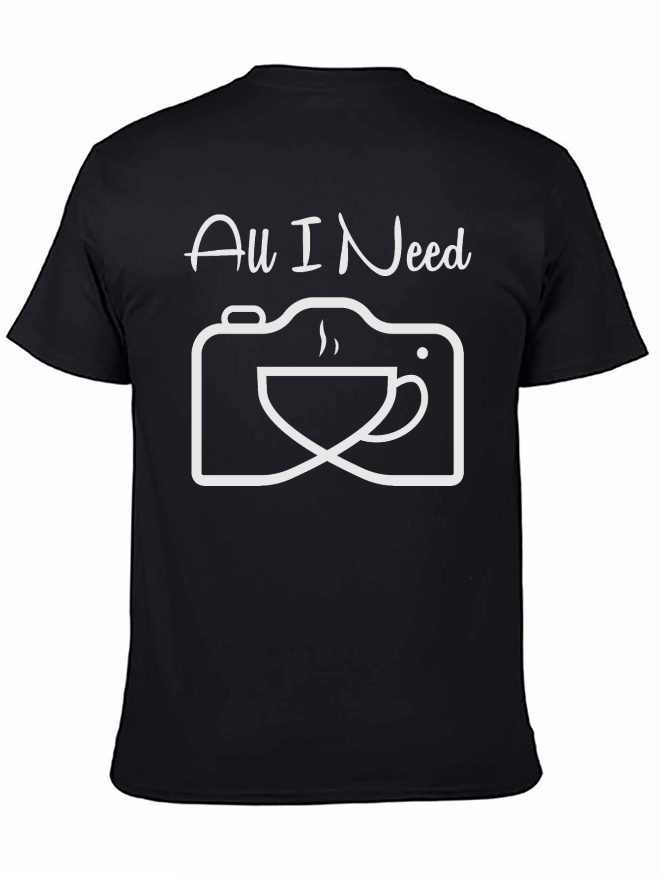 All I Need Camera & Coffee Graphic T-Shirt