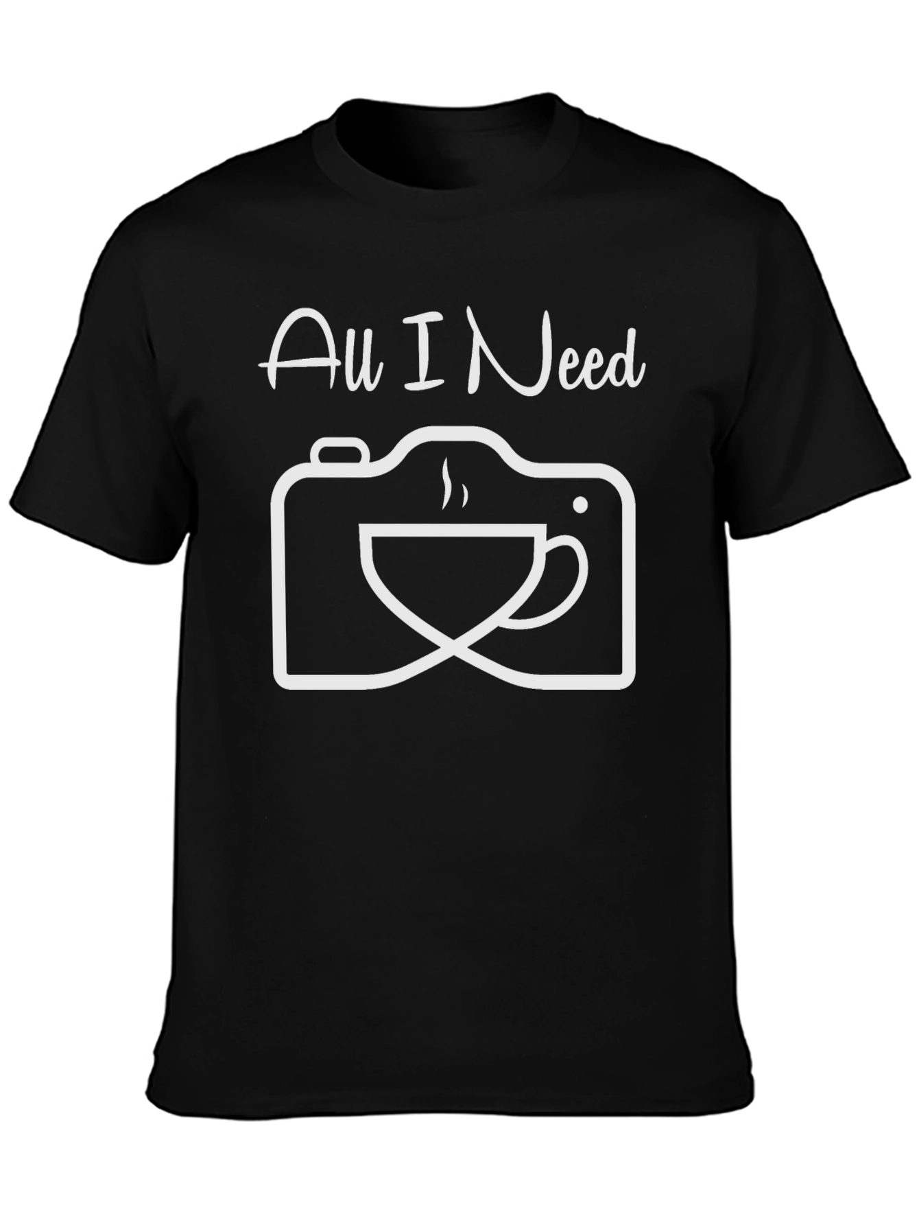All I Need Camera & Coffee Graphic T-Shirt