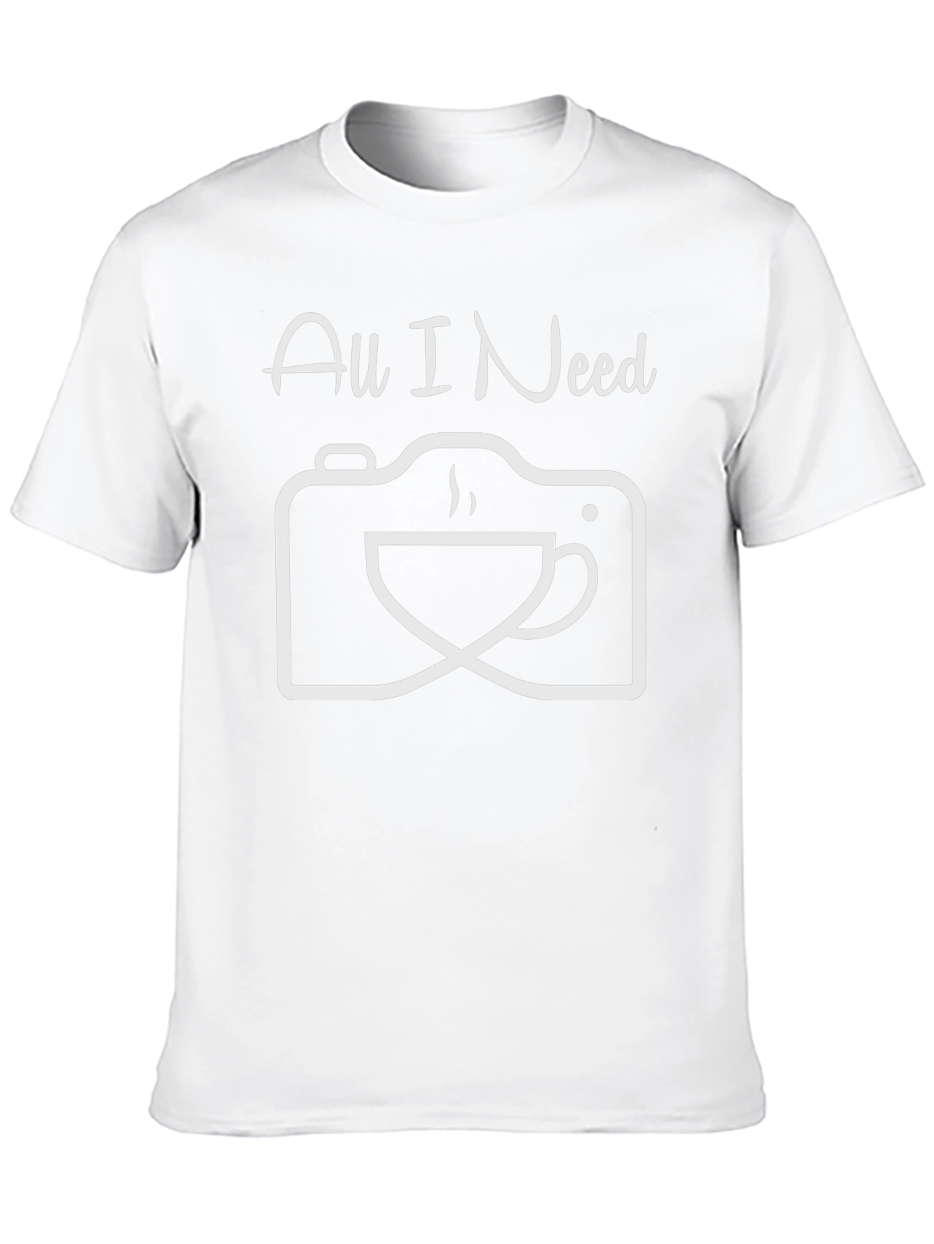 All I Need Camera & Coffee Graphic T-Shirt