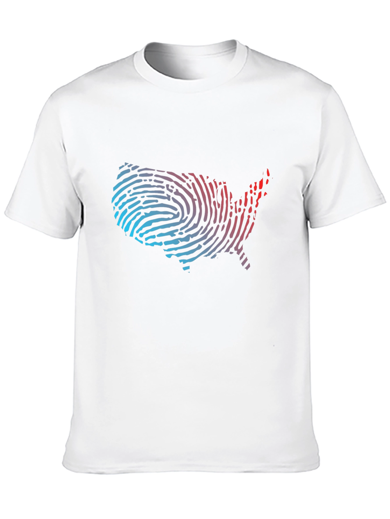 USA Fingerprint Map Graphic Tee