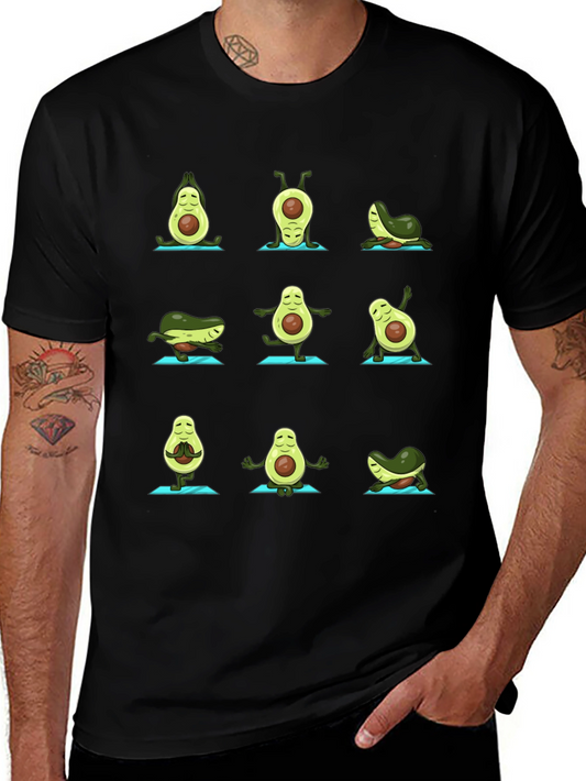 Avocado Yoga Black T-Shirt