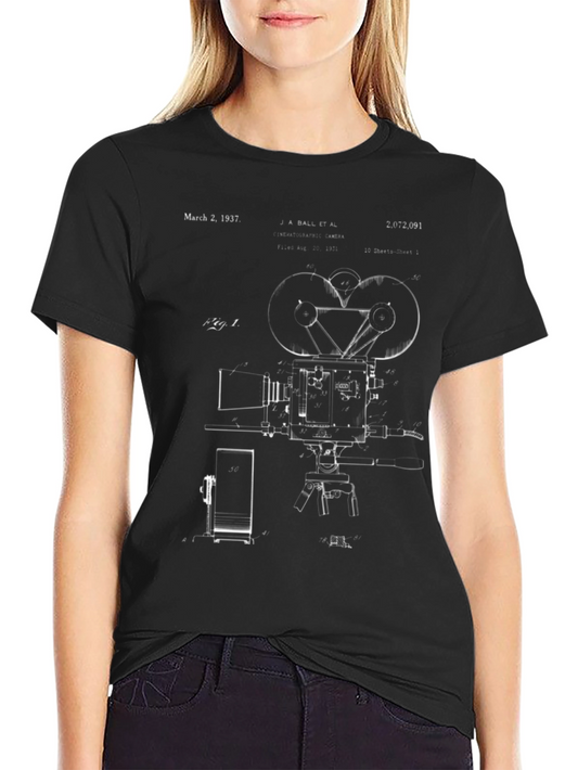 Vintage Camera Blueprint T-Shirt