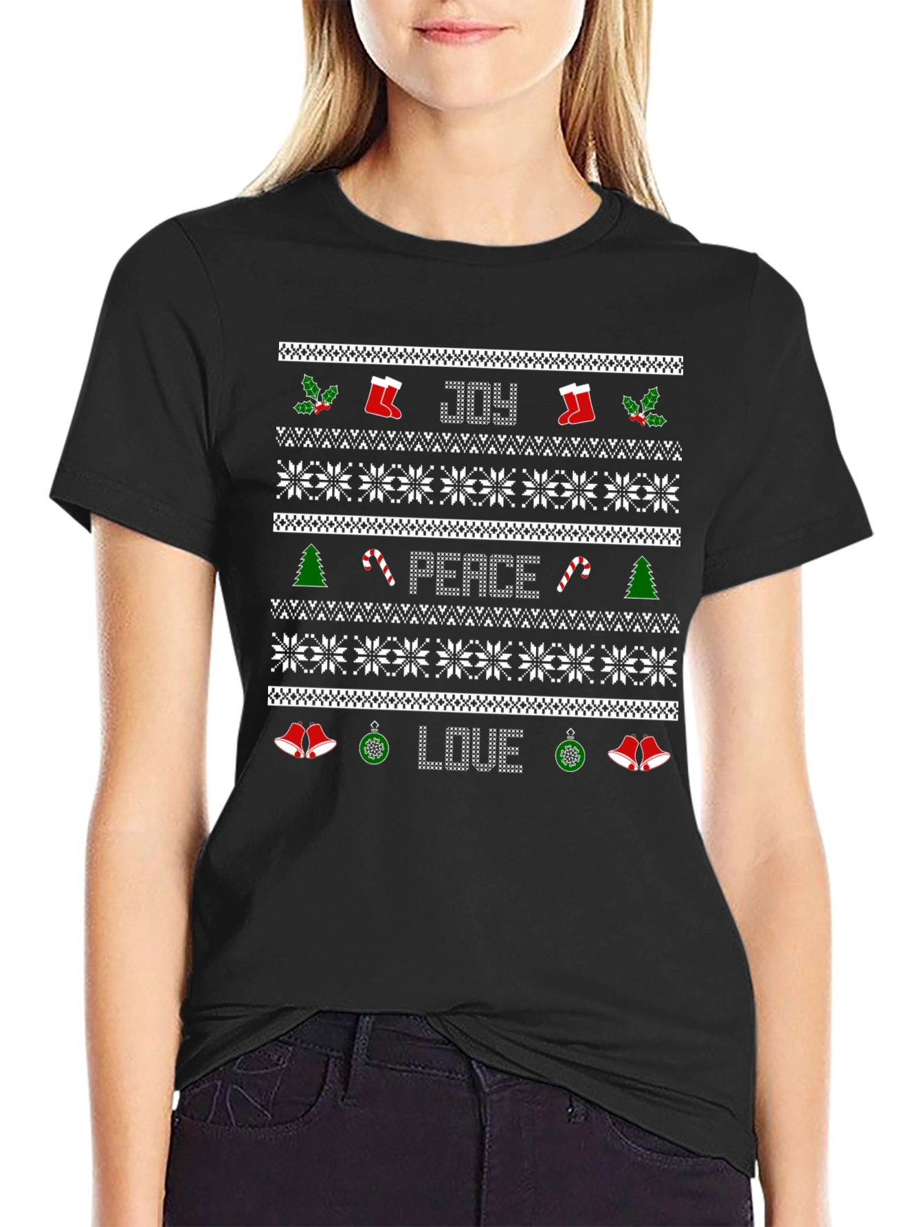 Ugly Christmas Sweater Style T-Shirt