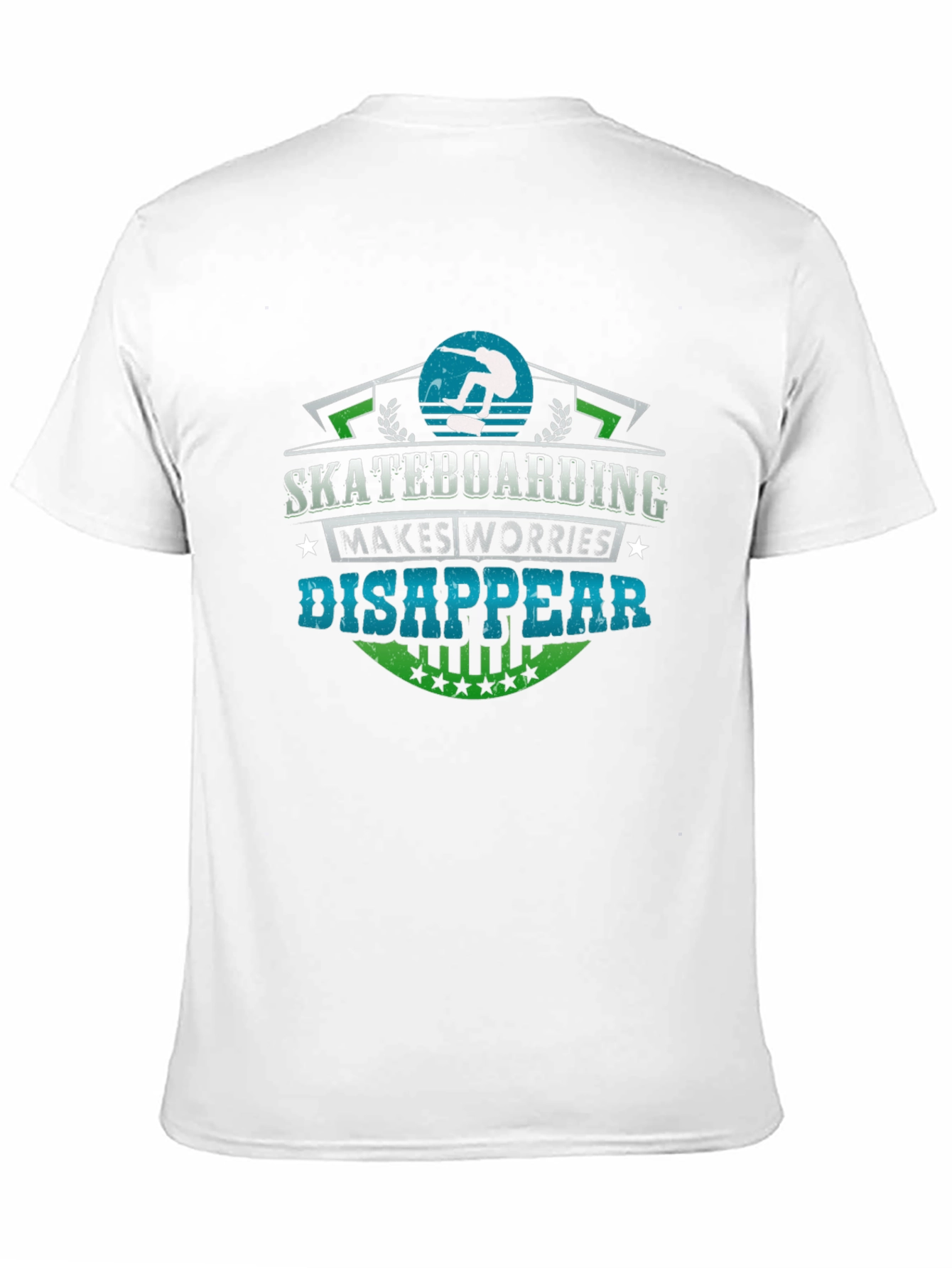 Skateboarding Makes Worries Disappear Graphic Tee