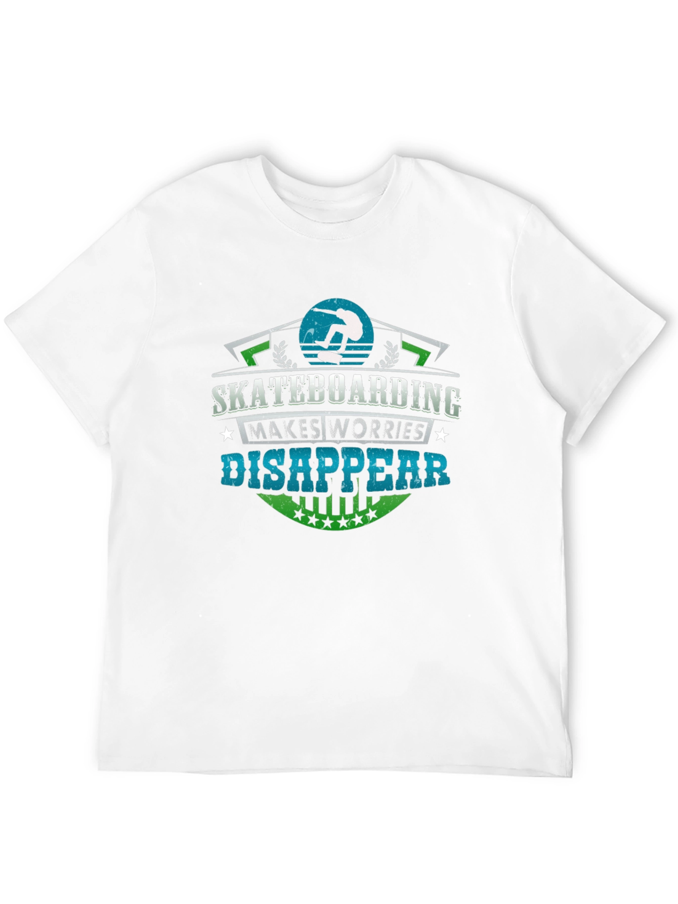 Skateboarding Makes Worries Disappear Graphic Tee