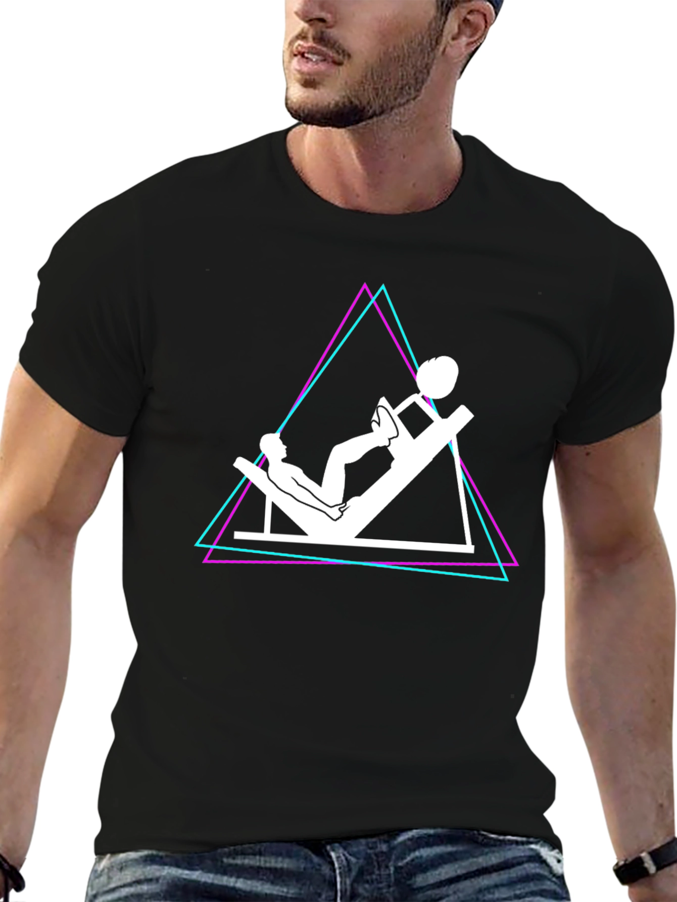 Retro Workout Tee - Leg Press Design