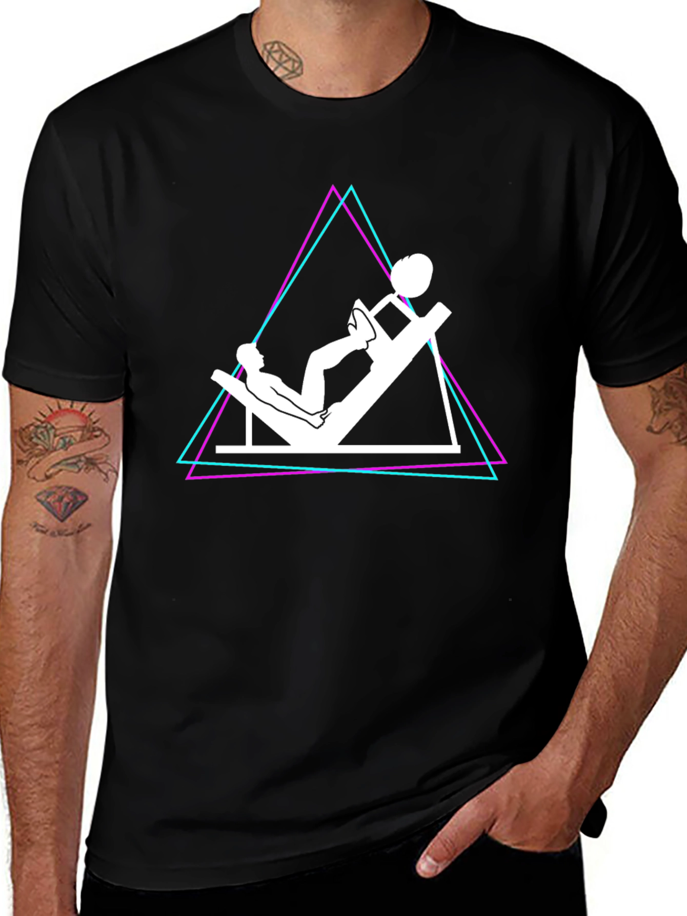 Retro Workout Tee - Leg Press Design
