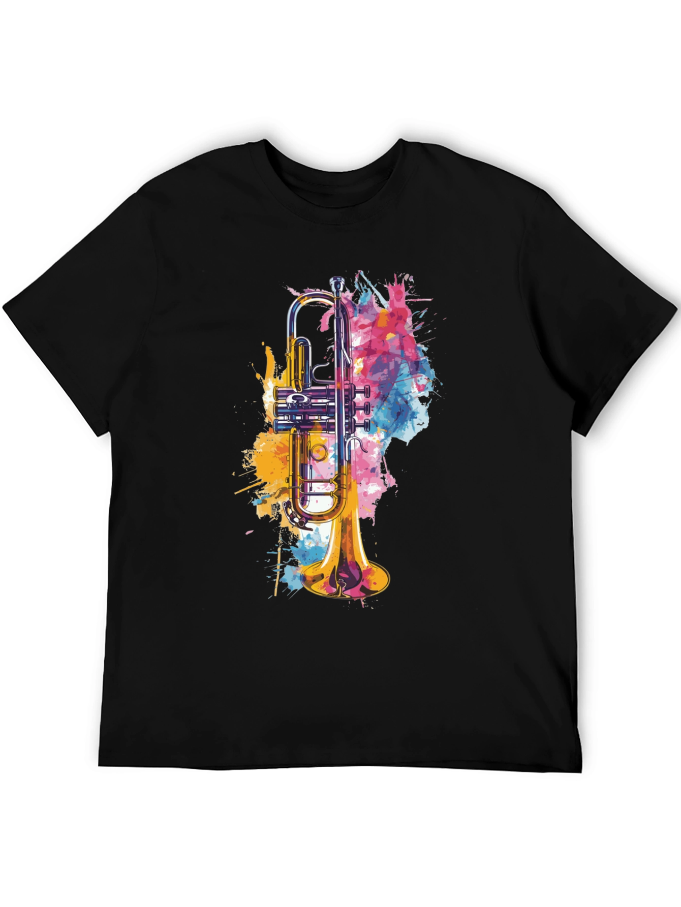 Abstract Trumpet Graphic Tee - Music Lovers T-Shirt