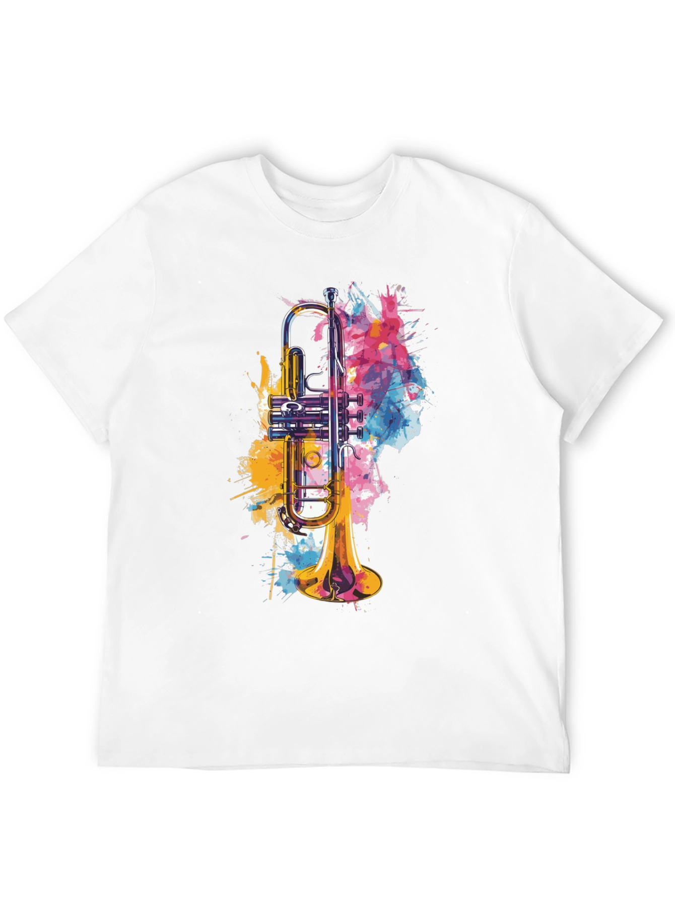 Abstract Trumpet Graphic Tee - Music Lovers T-Shirt