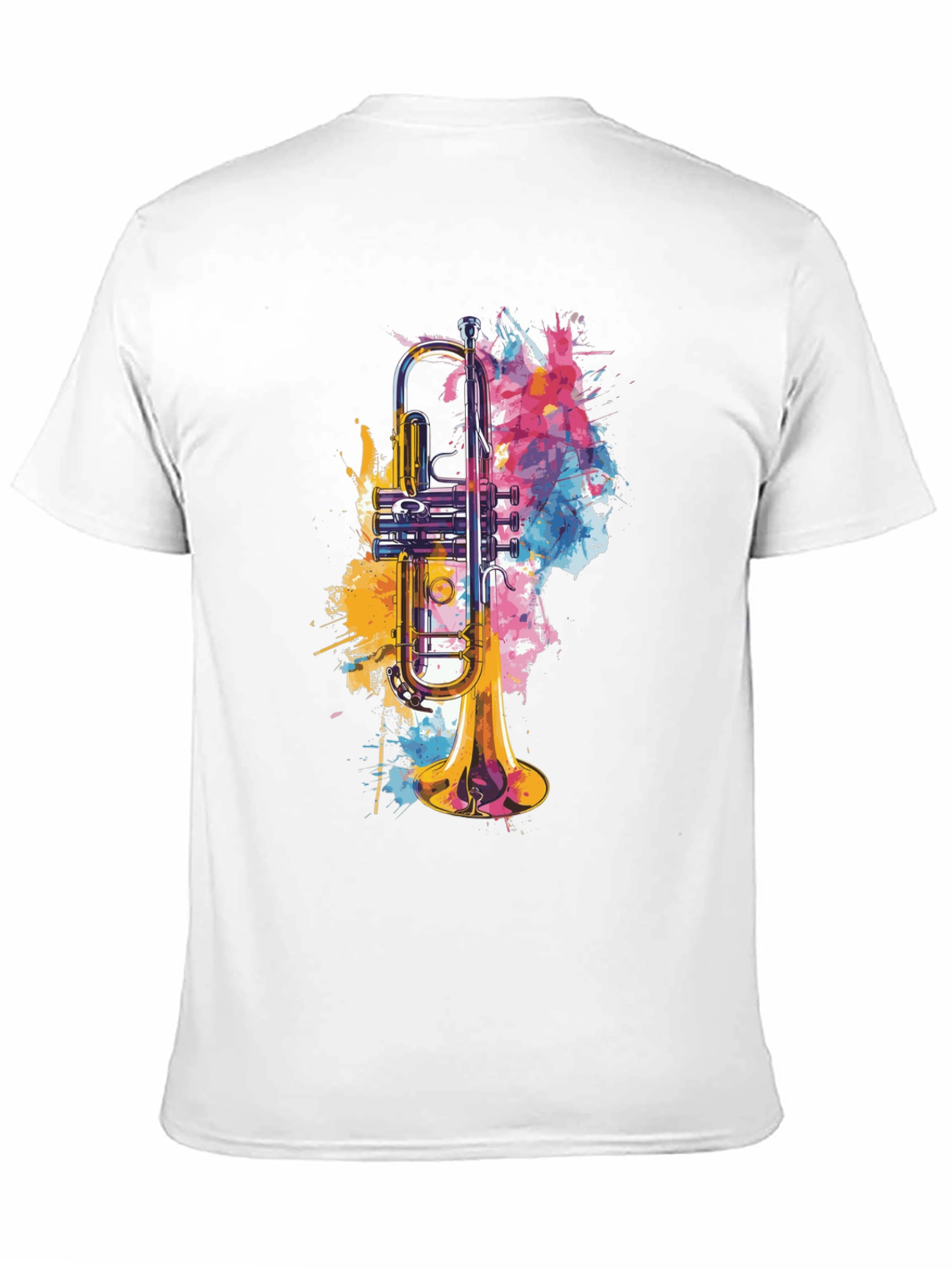 Abstract Trumpet Graphic Tee - Music Lovers T-Shirt