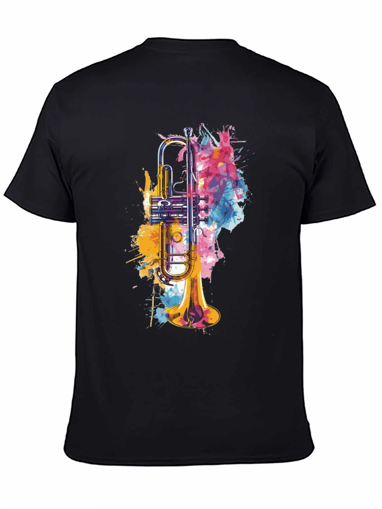 Abstract Trumpet Graphic Tee - Music Lovers T-Shirt