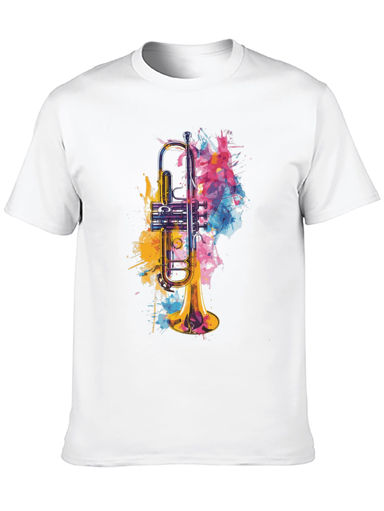 Abstract Trumpet Graphic Tee - Music Lovers T-Shirt