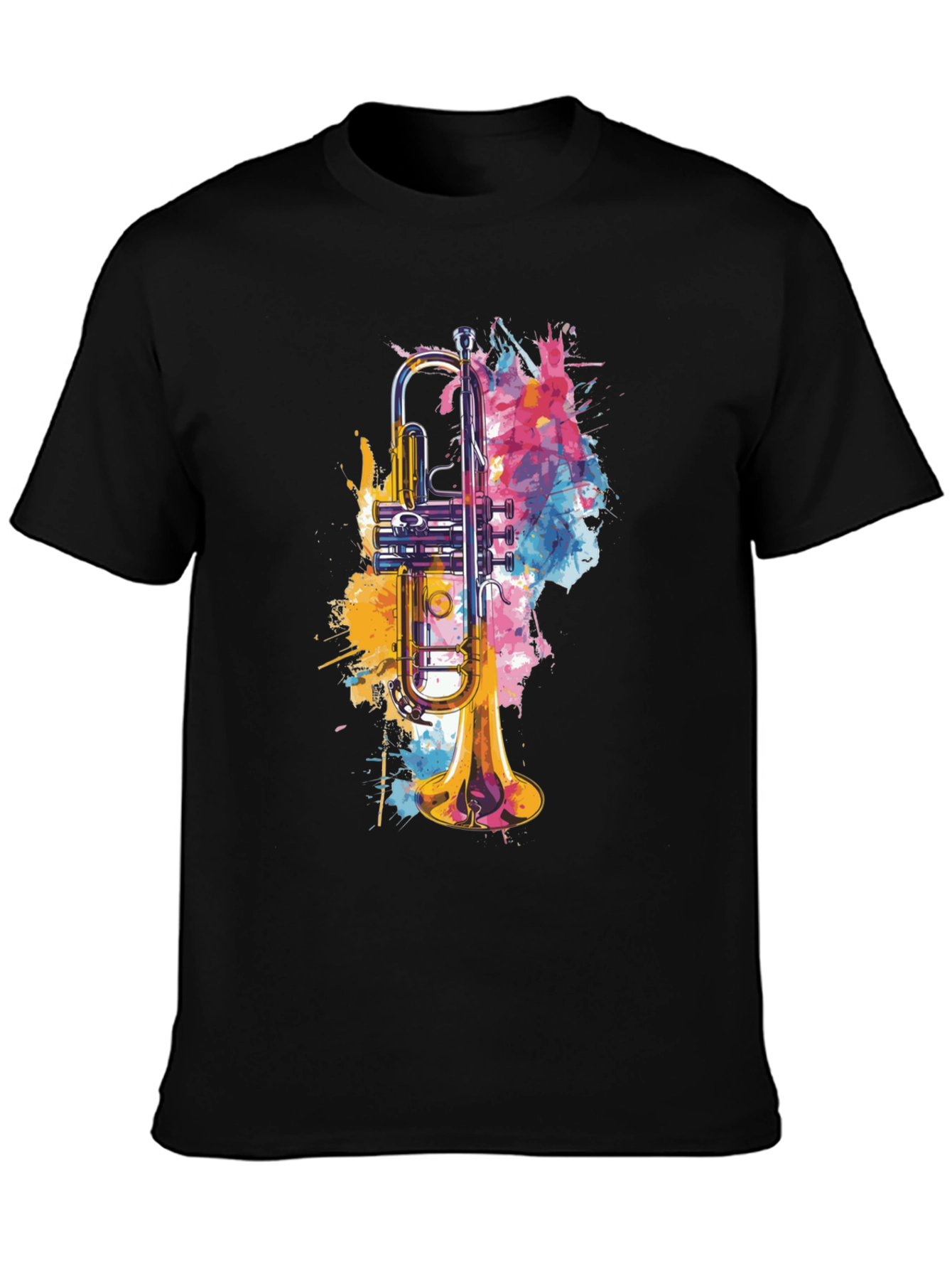 Abstract Trumpet Graphic Tee - Music Lovers T-Shirt